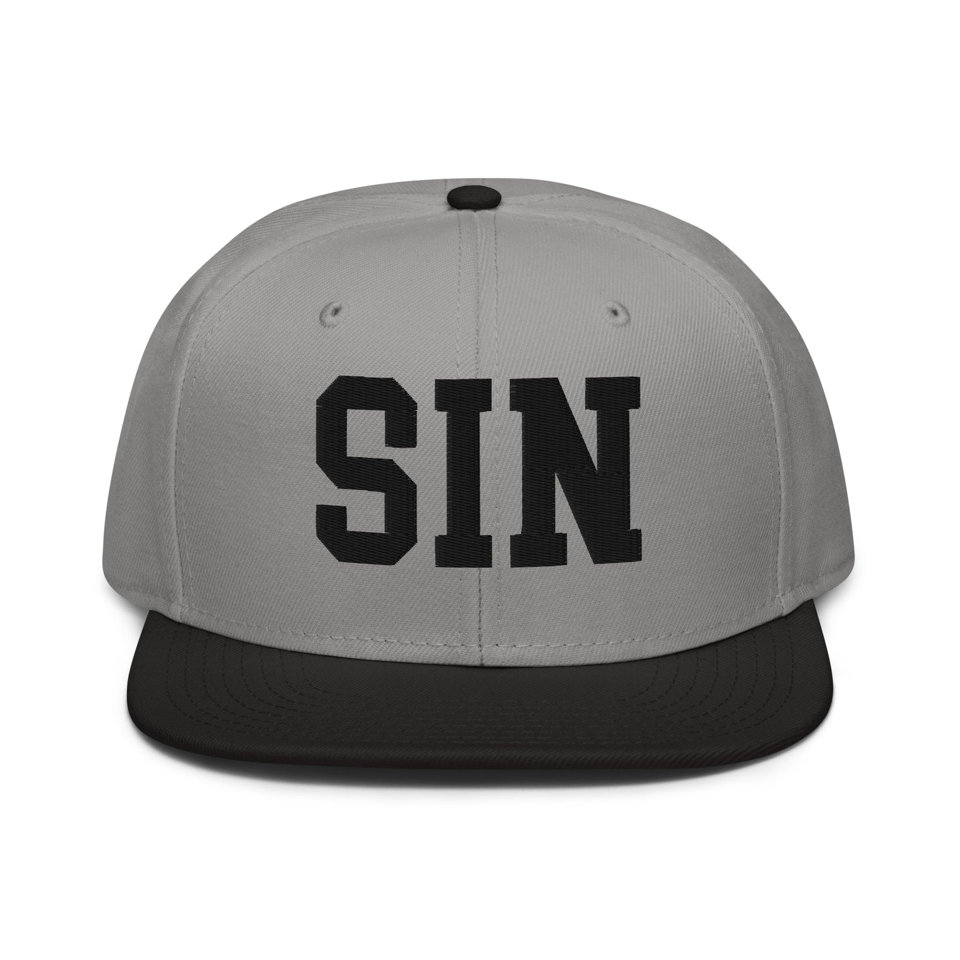 College-Style Wool-Blend Snapback Hat • Black • SIN Singapore • YHM Designs - Image 19