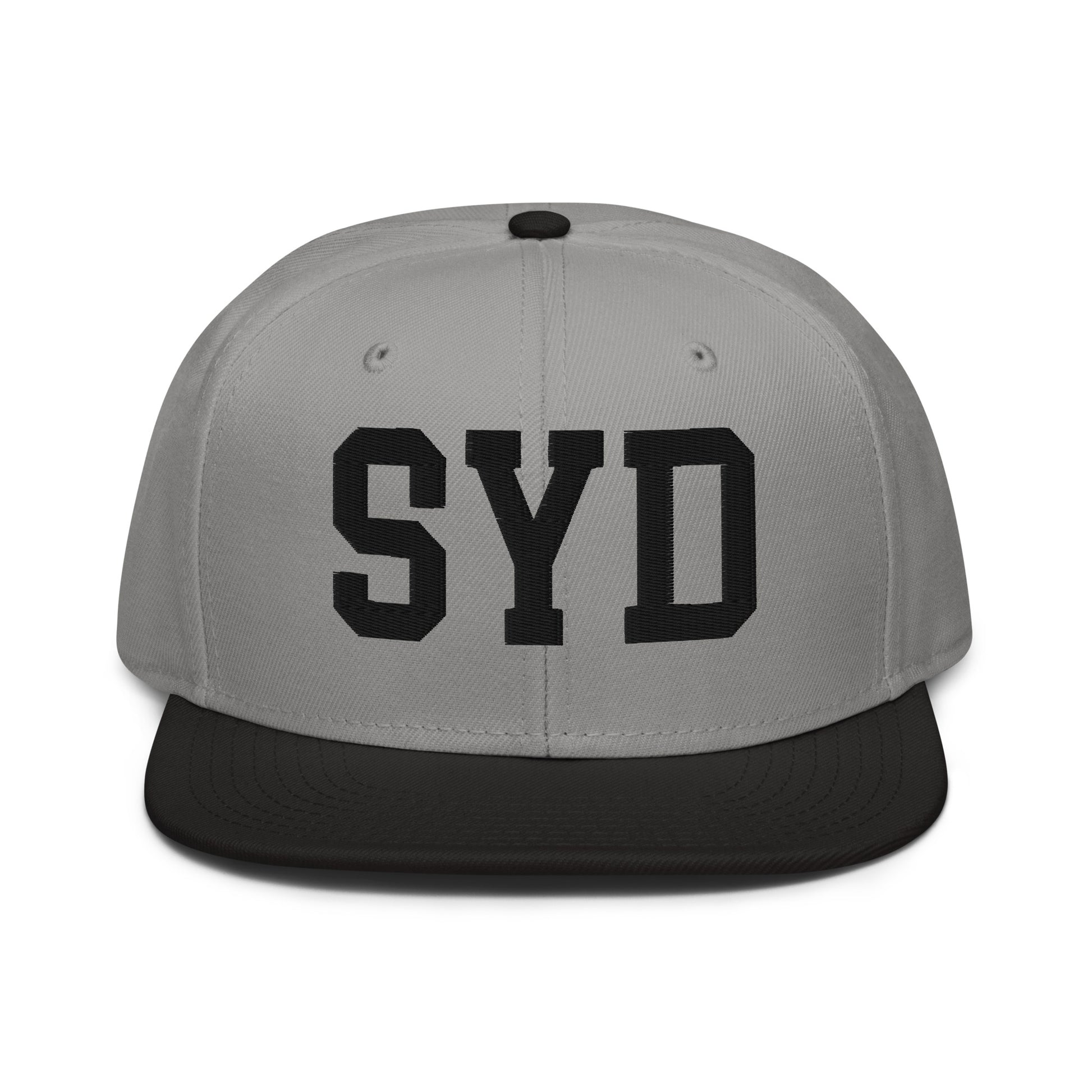 College-Style Wool-Blend Snapback Hat • Black • SYD Sydney • YHM Designs - Image 19