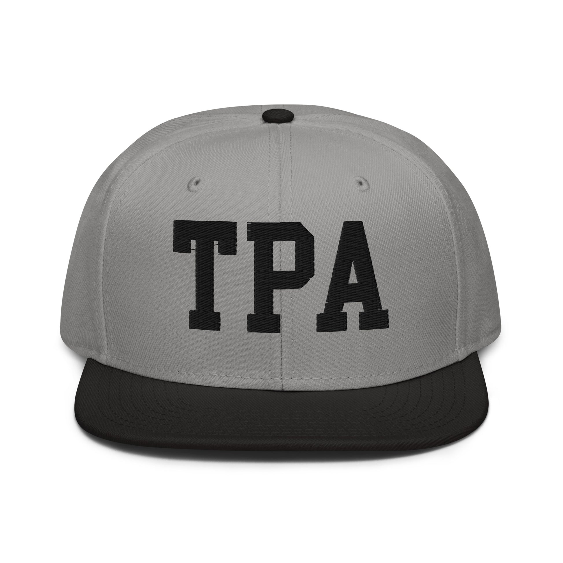 College-Style Wool-Blend Snapback Hat • Black • TPA Tampa • YHM Designs - Image 19
