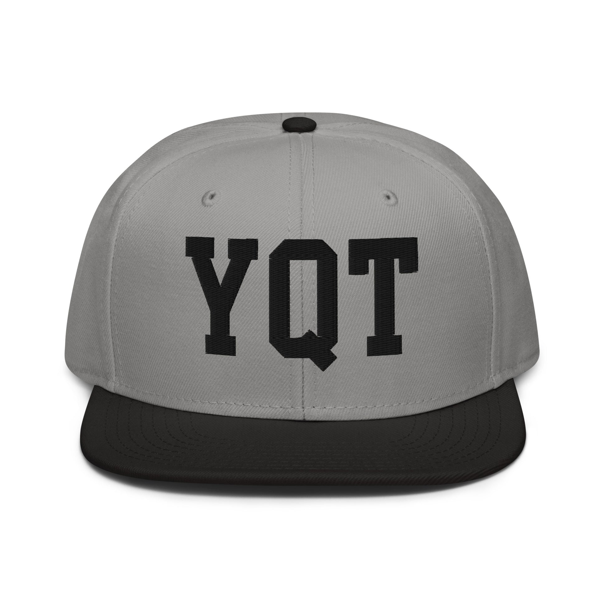College-Style Wool-Blend Snapback Hat • Black • YQT Thunder Bay • YHM Designs - Image 19