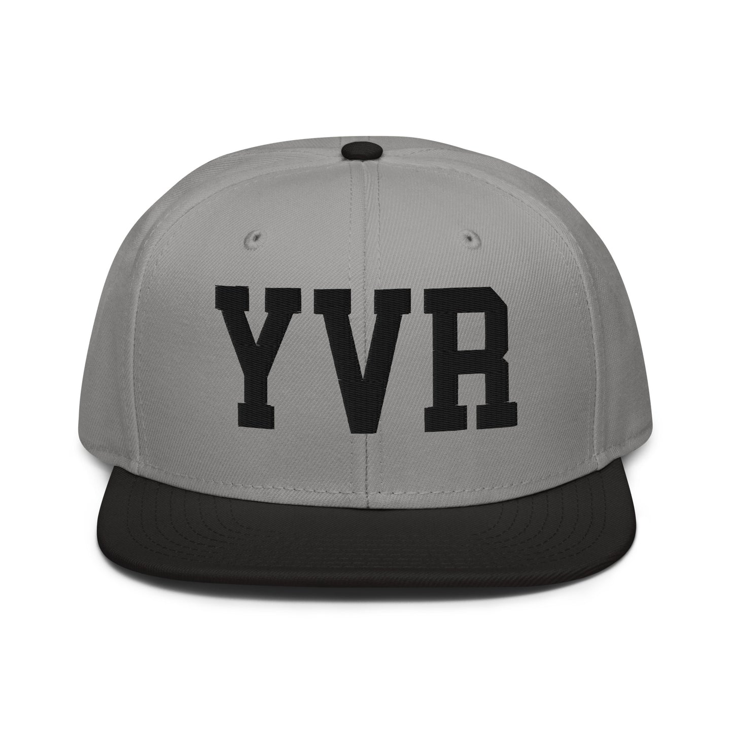 College-Style Wool-Blend Snapback Hat • Black • YVR Vancouver • YHM Designs - Image 19