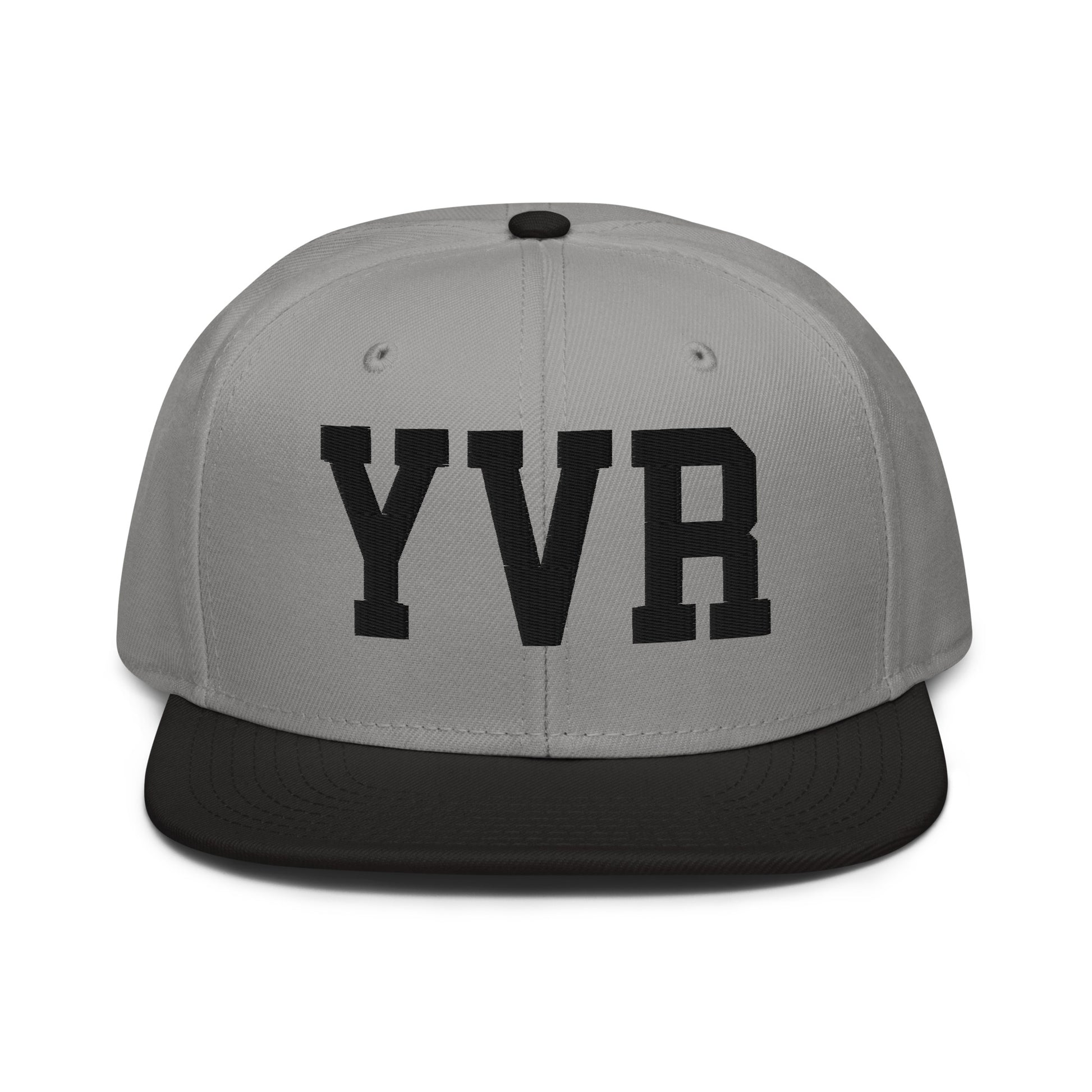 College-Style Wool-Blend Snapback Hat • Black • YVR Vancouver • YHM Designs - Image 19