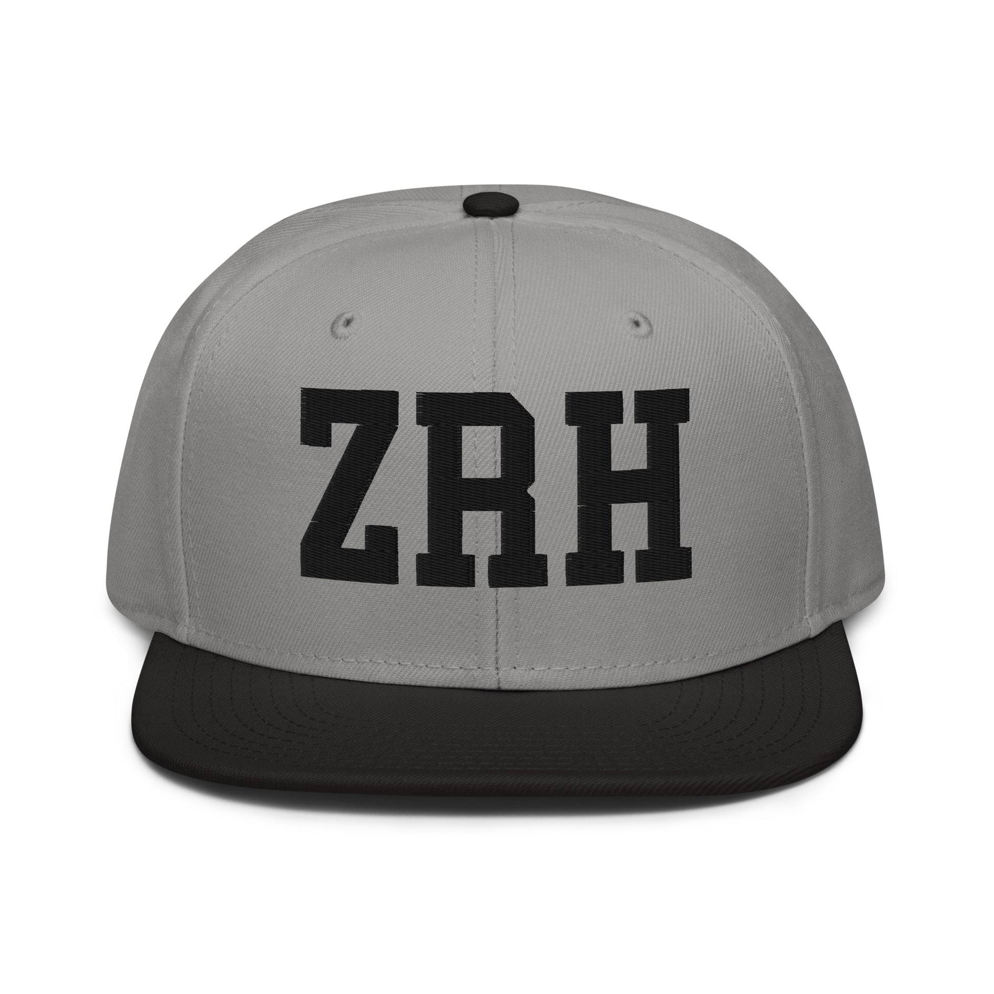 College-Style Wool-Blend Snapback Hat • Black • ZRH Zurich • YHM Designs - Image 19