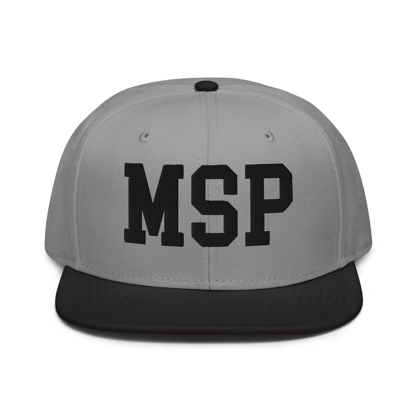 College-Style Wool-Blend Snapback Hat • Black • MSP Minneapolis • YHM Designs - Image 19
