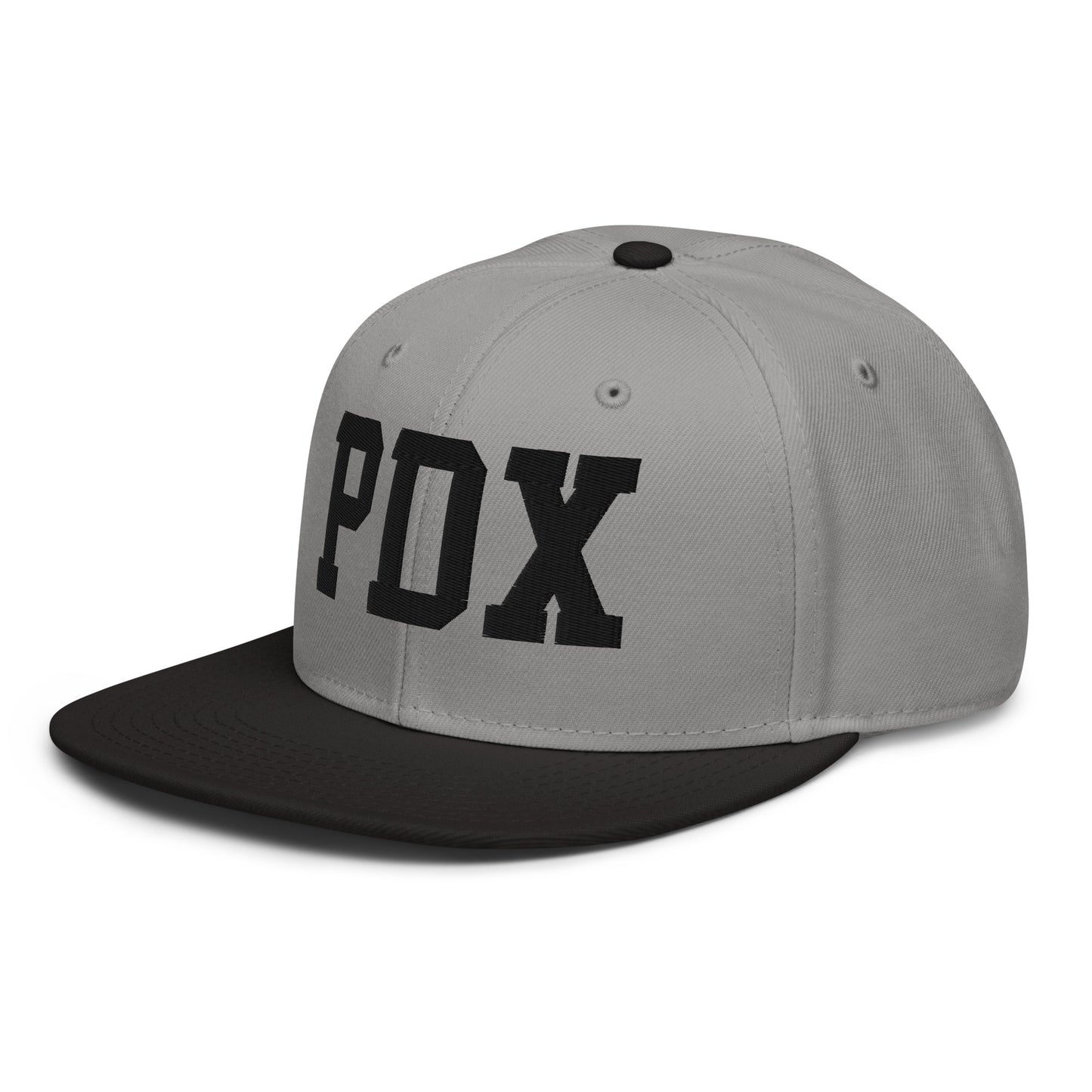 College-Style Wool-Blend Snapback Hat • Black • PDX Portland • YHM Designs - Image 21