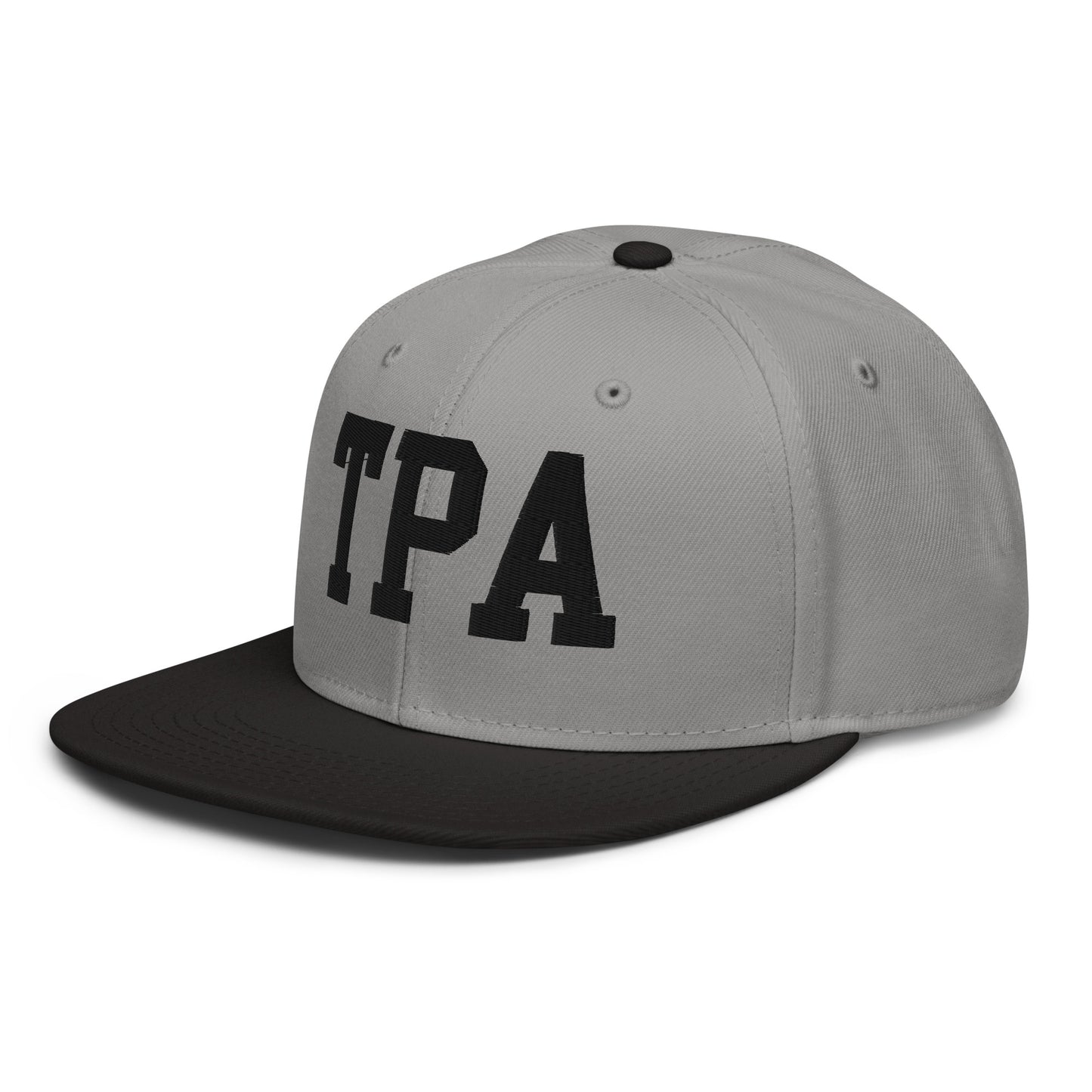 College-Style Wool-Blend Snapback Hat • Black • TPA Tampa • YHM Designs - Image 21