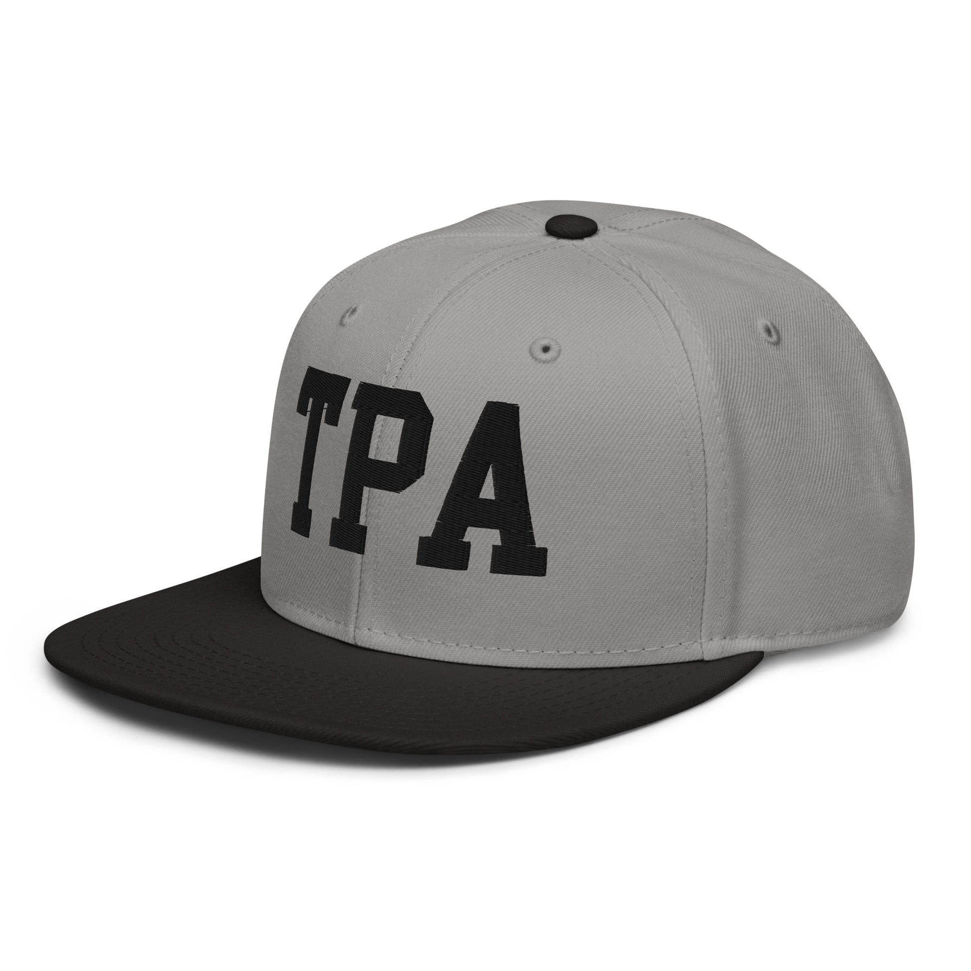 College-Style Wool-Blend Snapback Hat • Black • TPA Tampa • YHM Designs - Image 21