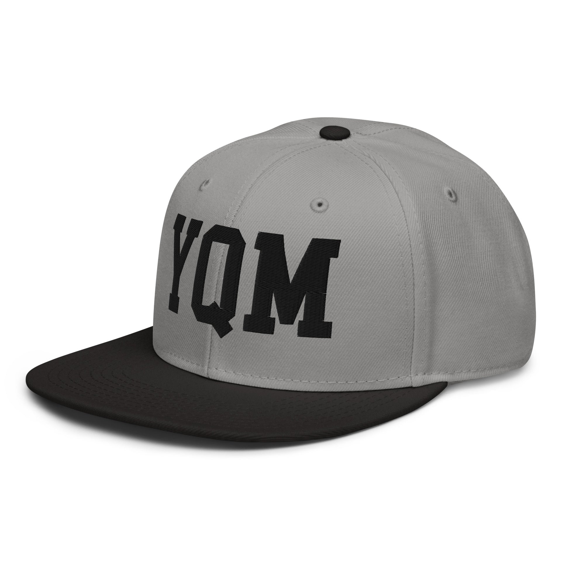 College-Style Wool-Blend Snapback Hat • Black • YQM Moncton • YHM Designs - Image 21