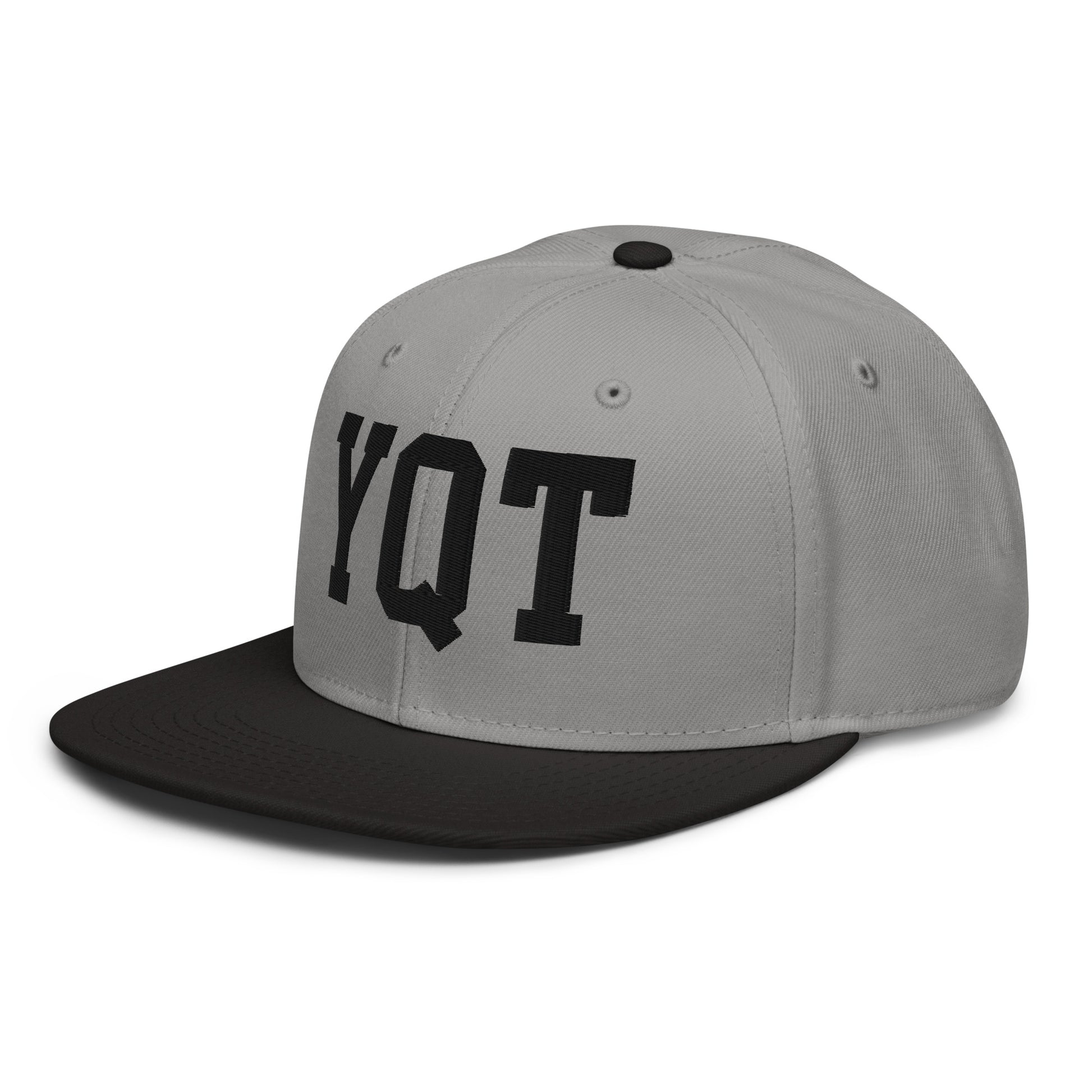 College-Style Wool-Blend Snapback Hat • Black • YQT Thunder Bay • YHM Designs - Image 21