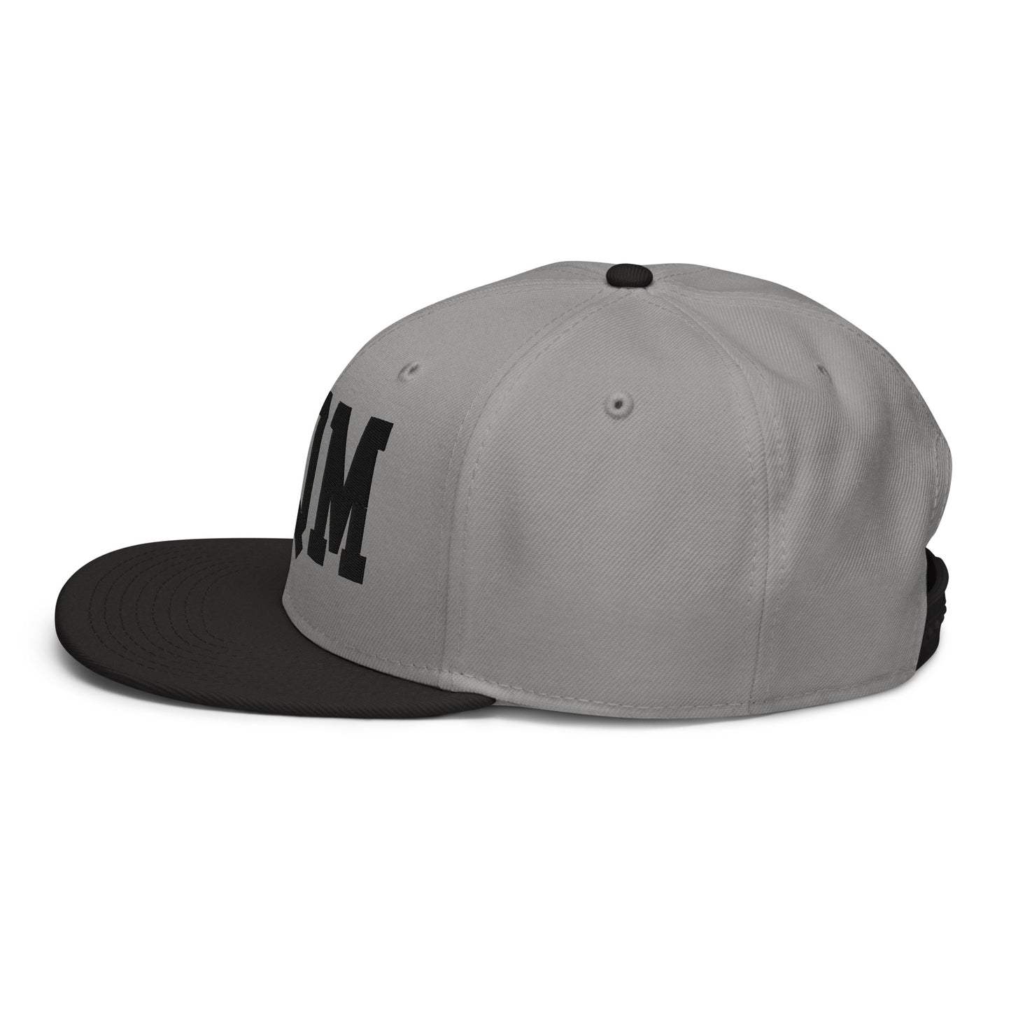 College-Style Wool-Blend Snapback Hat • Black • YQM Moncton • YHM Designs - Image 22