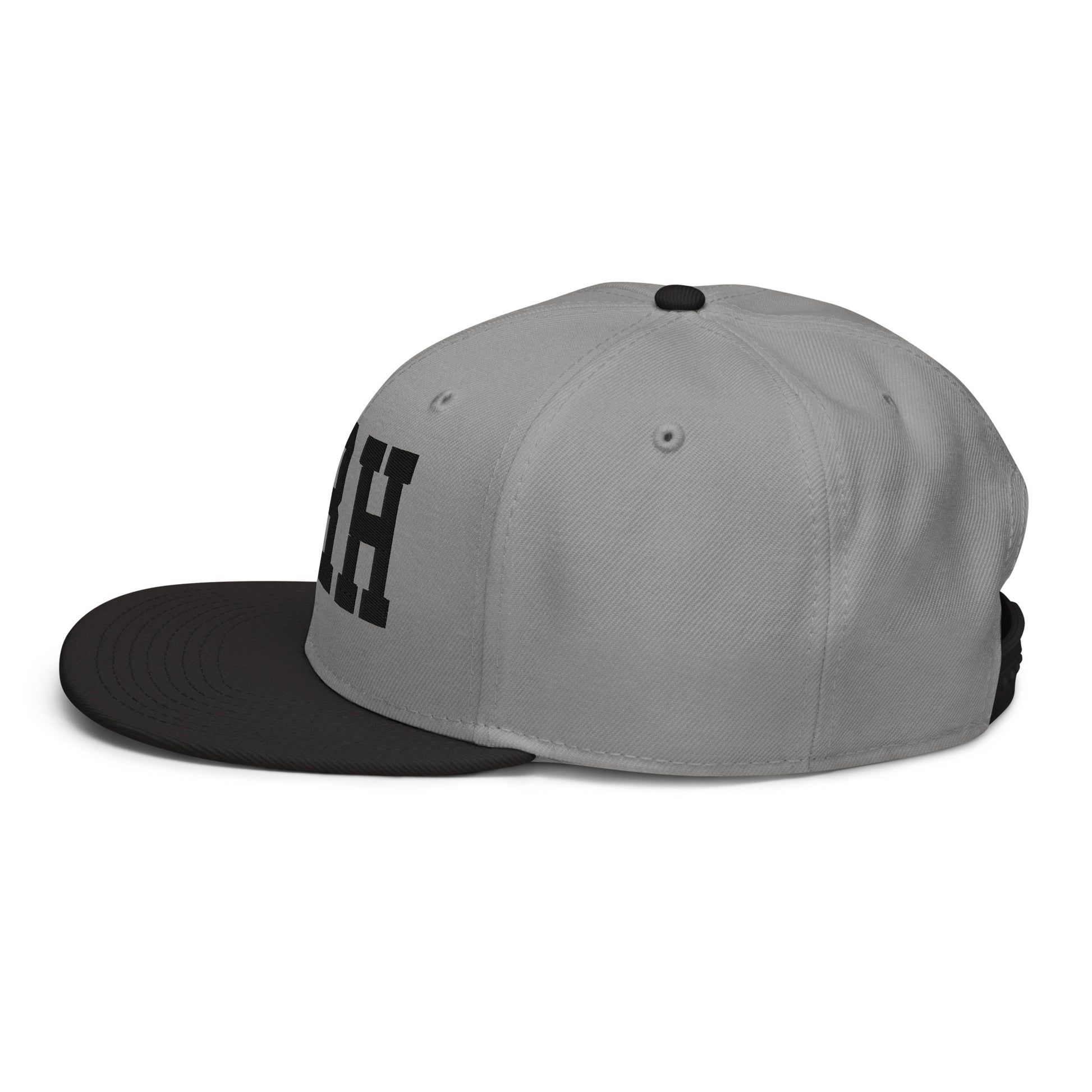 College-Style Wool-Blend Snapback Hat • Black • ZRH Zurich • YHM Designs - Image 22