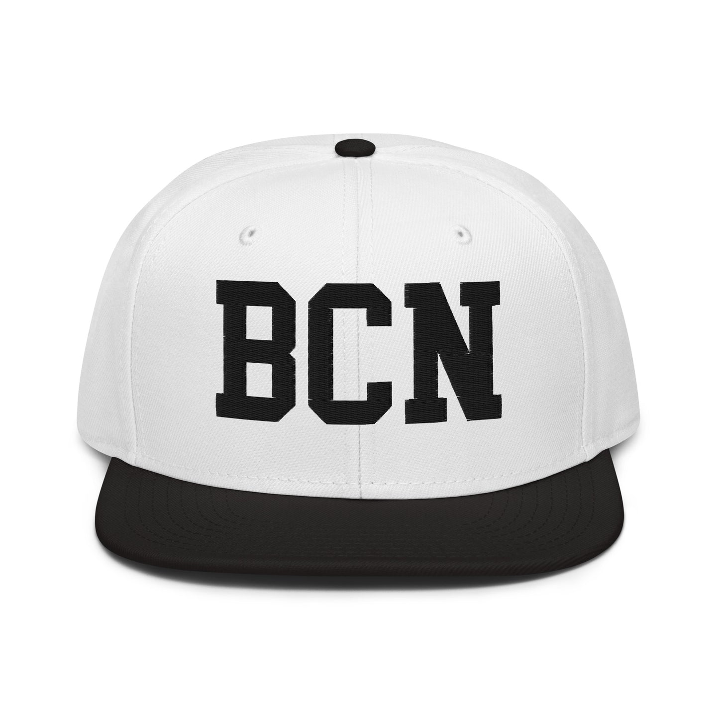 College-Style Wool-Blend Snapback Hat • Black • BCN Barcelona • YHM Designs - Image 23