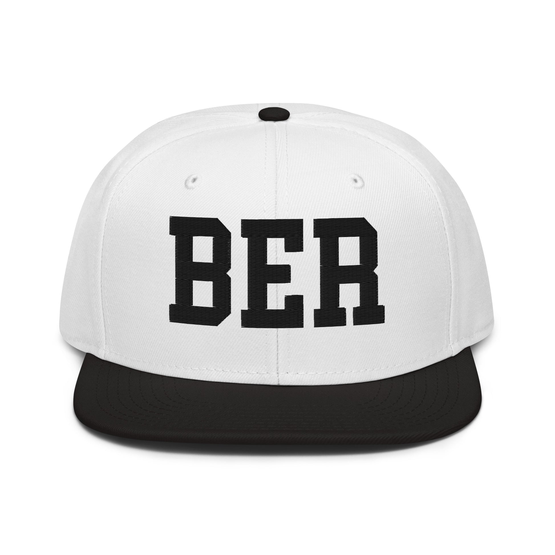 College-Style Wool-Blend Snapback Hat • Black • BER Berlin • YHM Designs - Image 23