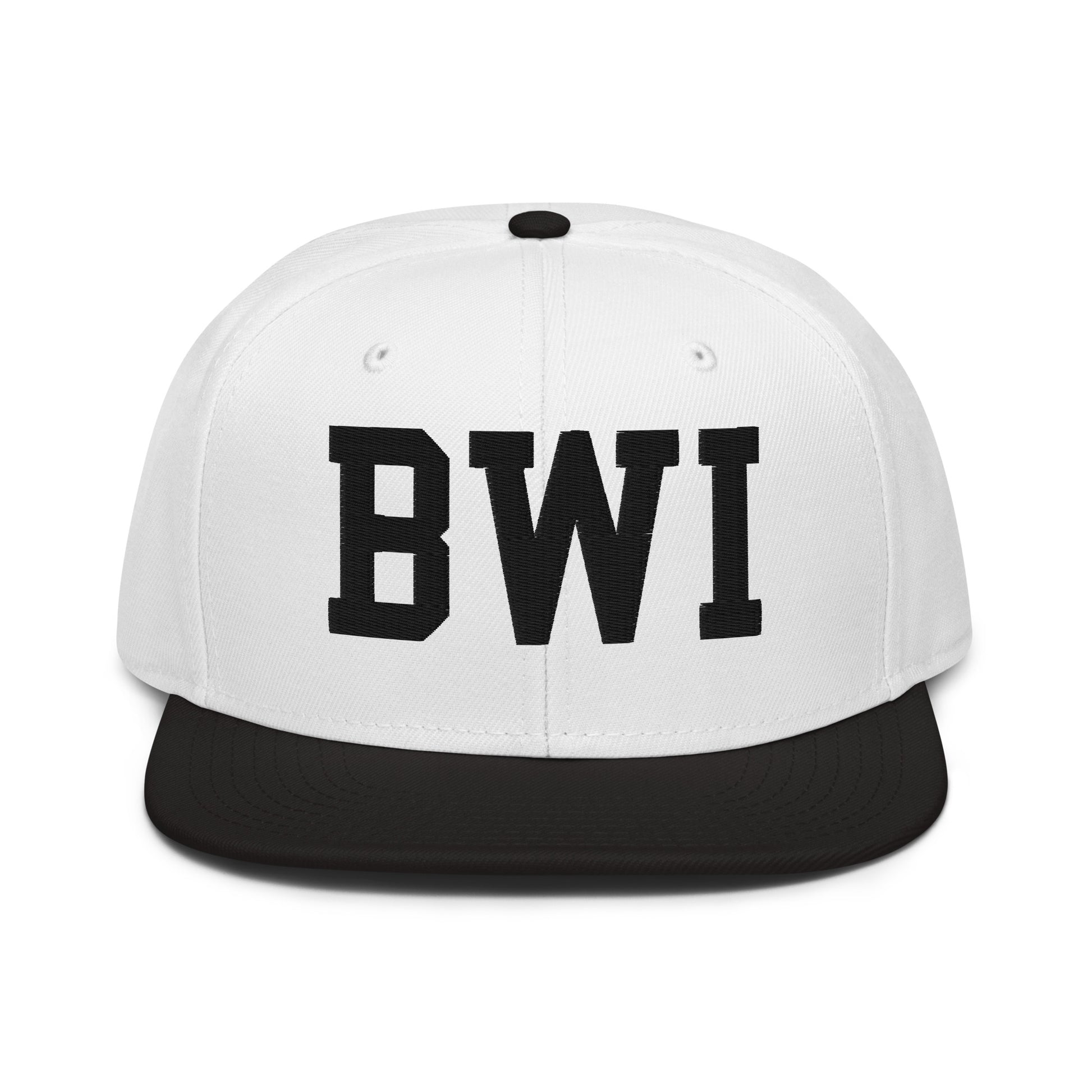 College-Style Wool-Blend Snapback Hat • Black • BWI Baltimore • YHM Designs - Image 23