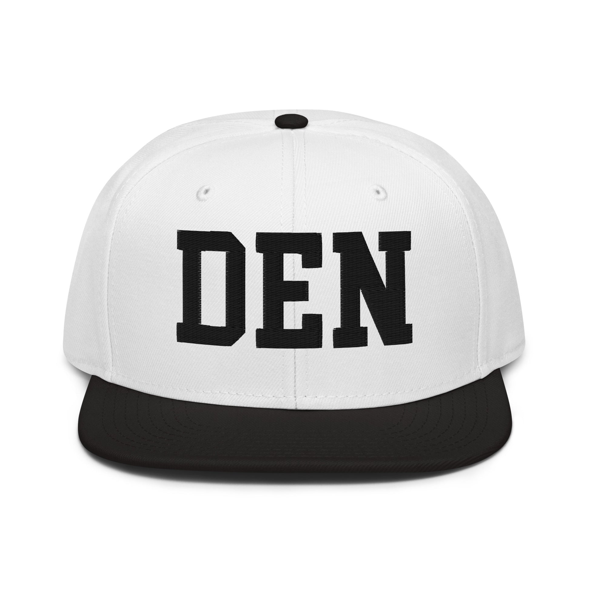 College-Style Wool-Blend Snapback Hat • Black • DEN Denver • YHM Designs - Image 23