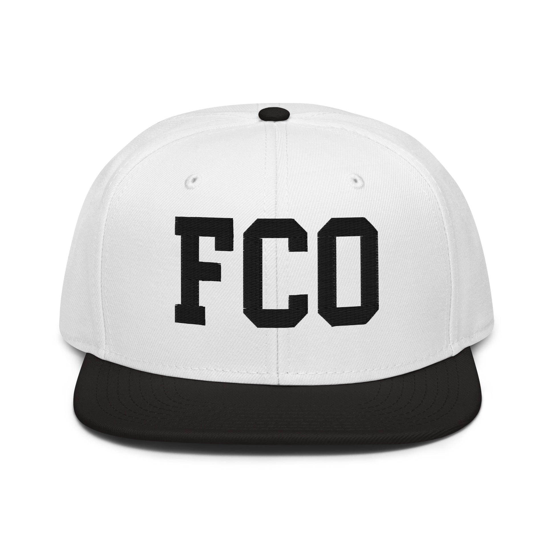 College-Style Wool-Blend Snapback Hat • Black • FCO Rome • YHM Designs - Image 23