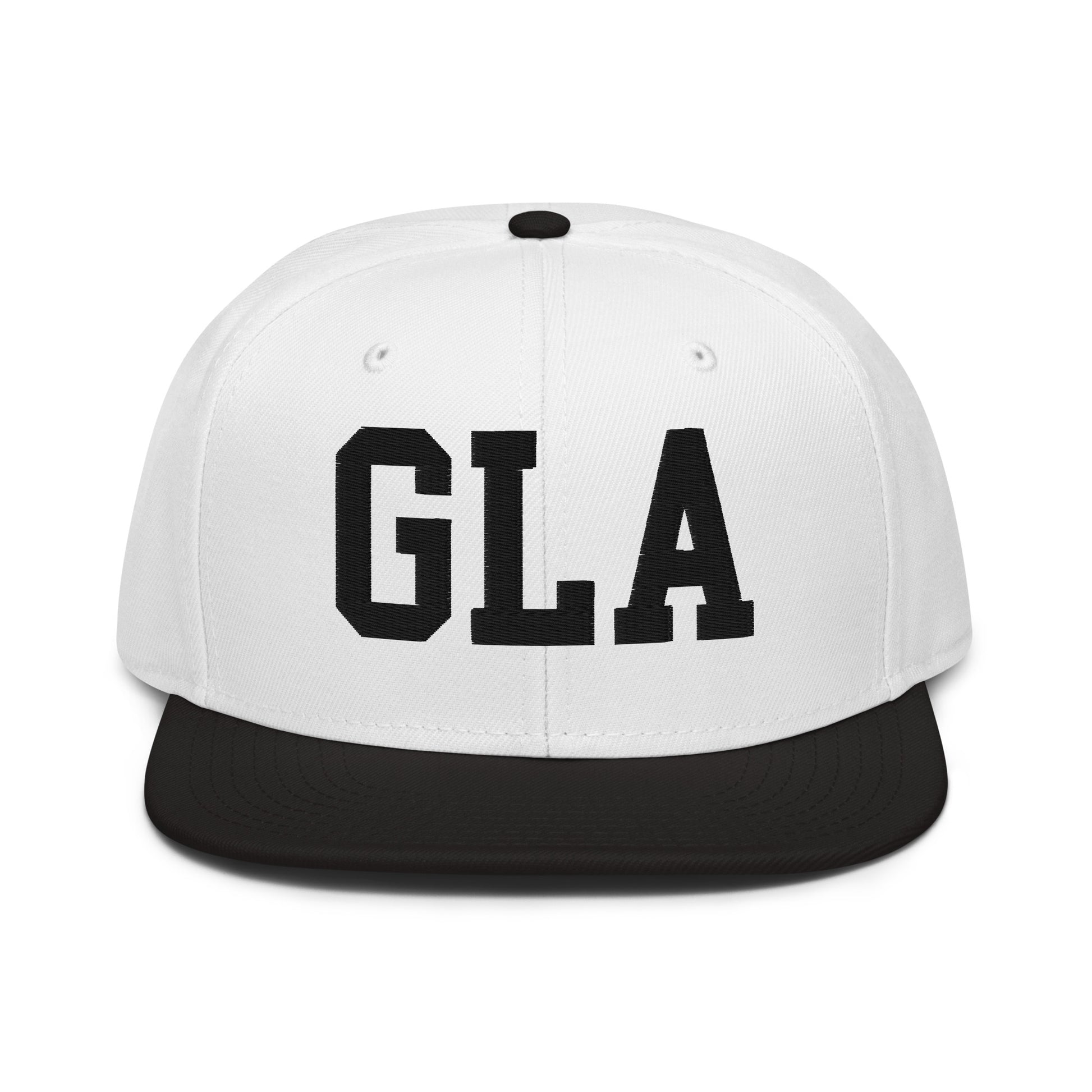College-Style Wool-Blend Snapback Hat • Black • GLA Glasgow • YHM Designs - Image 23