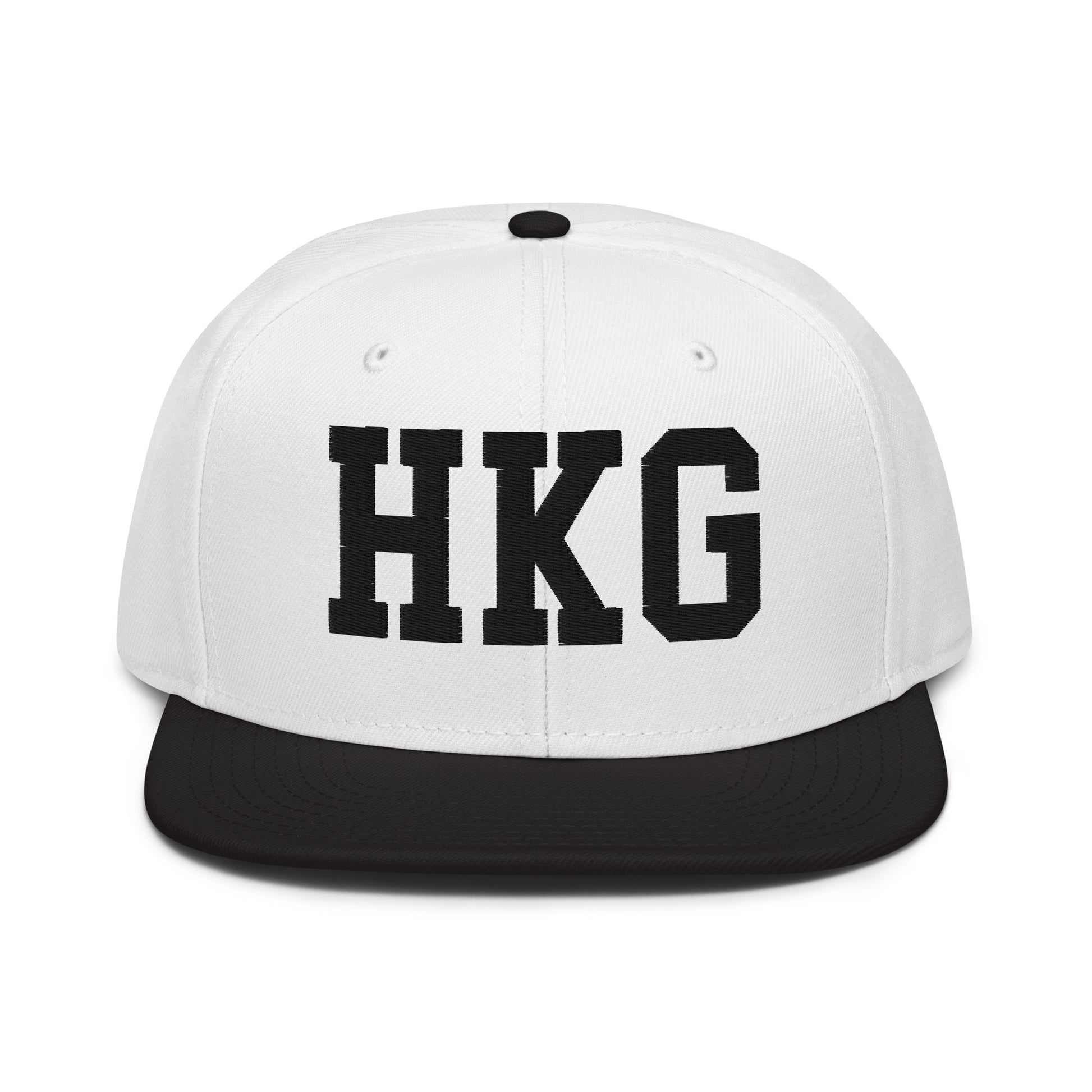 College-Style Wool-Blend Snapback Hat • Black • HKG Hong Kong • YHM Designs - Image 23