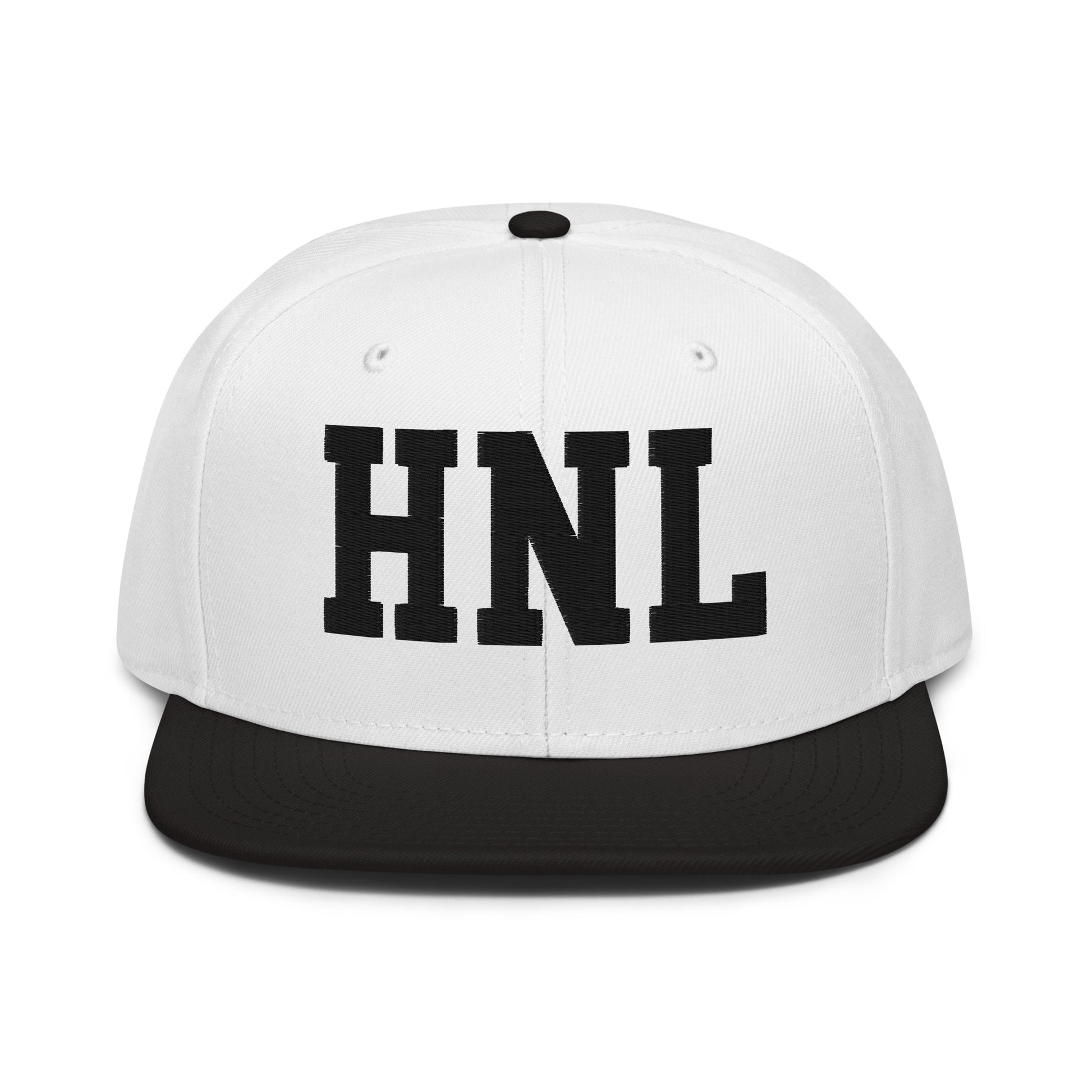College-Style Wool-Blend Snapback Hat • Black • HNL Honolulu • YHM Designs - Image 23