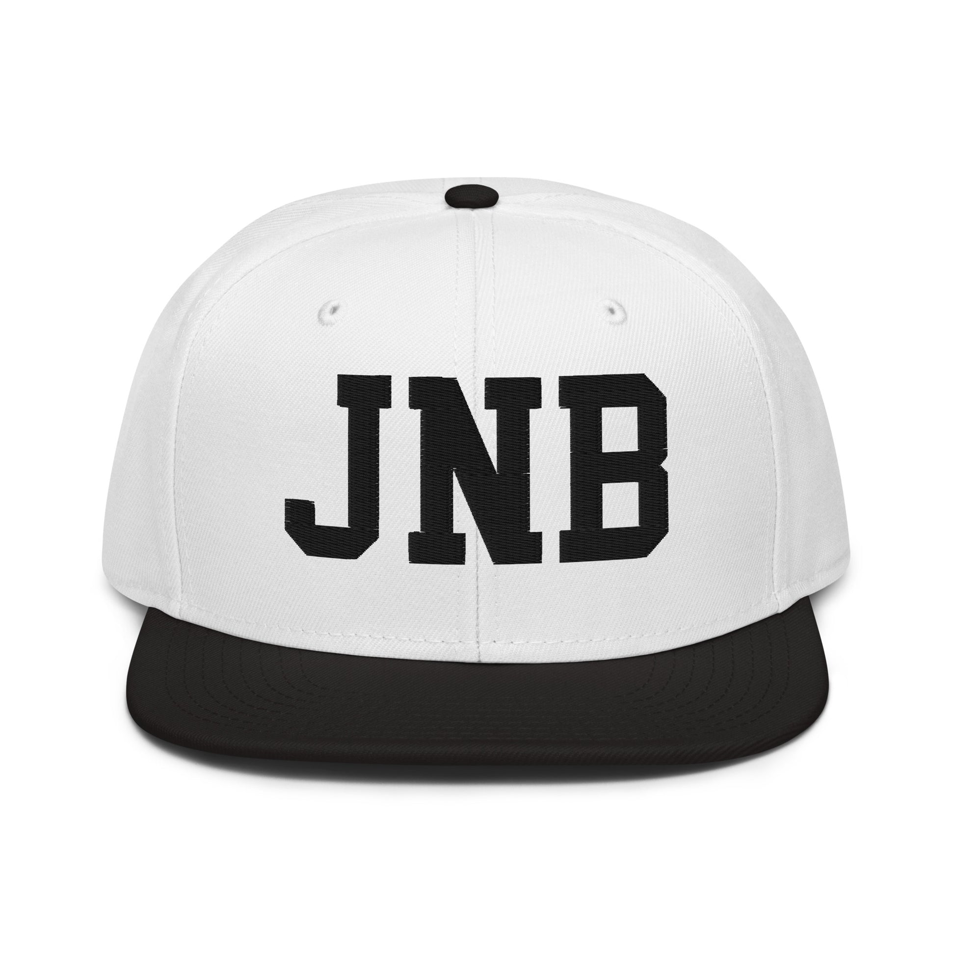 College-Style Wool-Blend Snapback Hat • Black • JNB Johannesburg • YHM Designs - Image 23