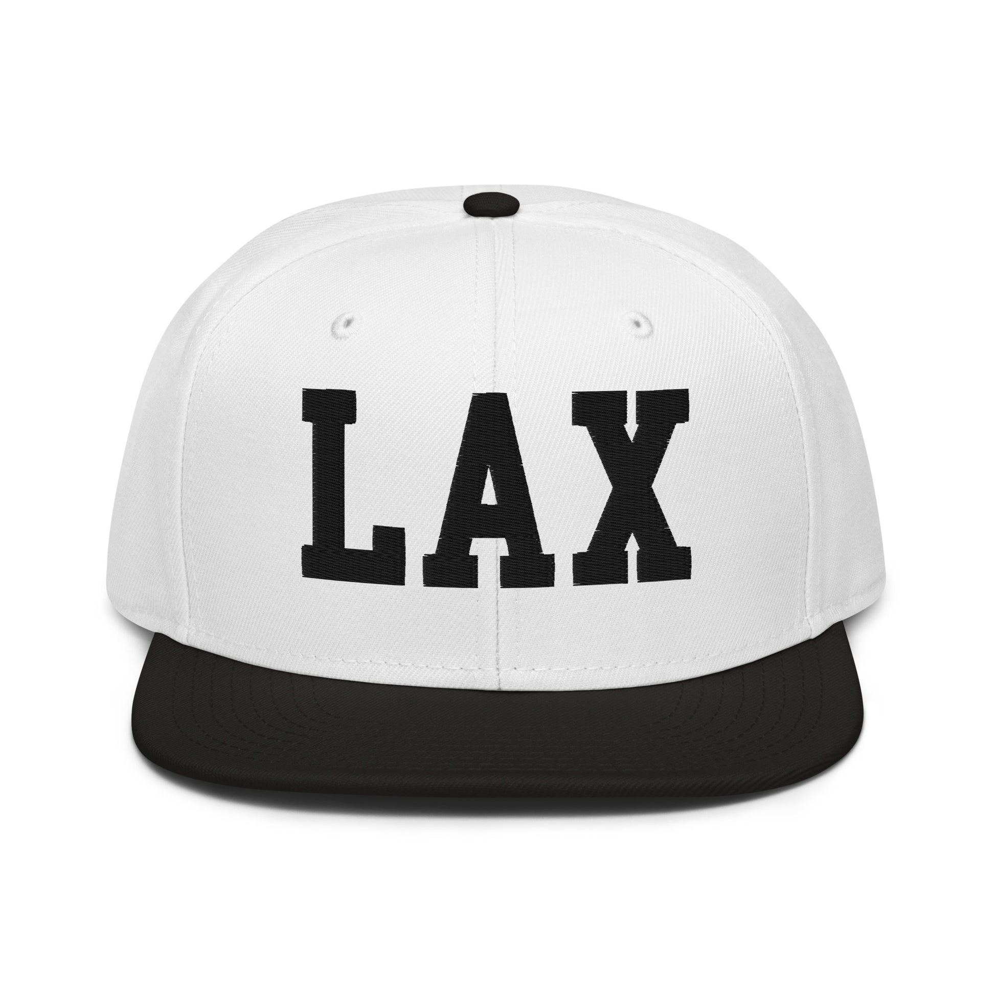 College-Style Wool-Blend Snapback Hat • Black • LAX Los Angeles • YHM Designs - Image 23
