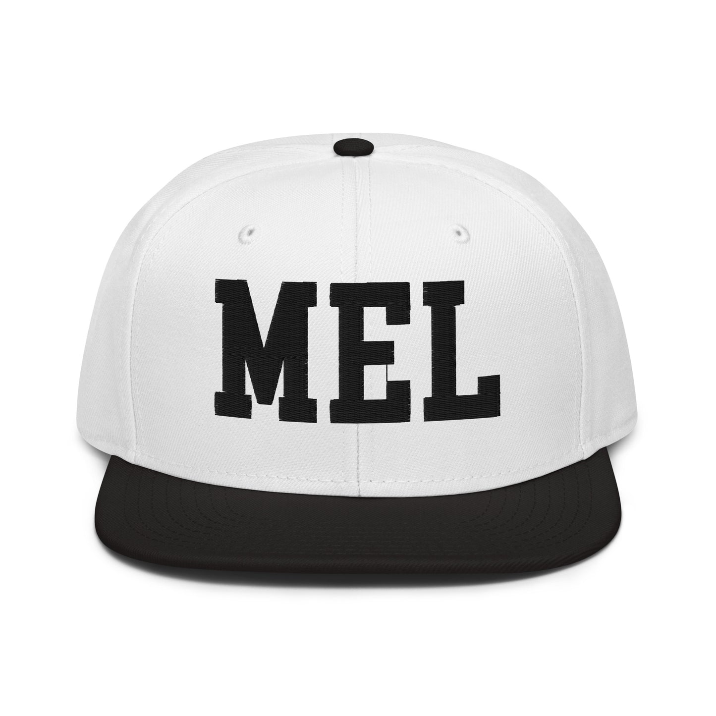 College-Style Wool-Blend Snapback Hat • Black • MEL Melbourne • YHM Designs - Image 23