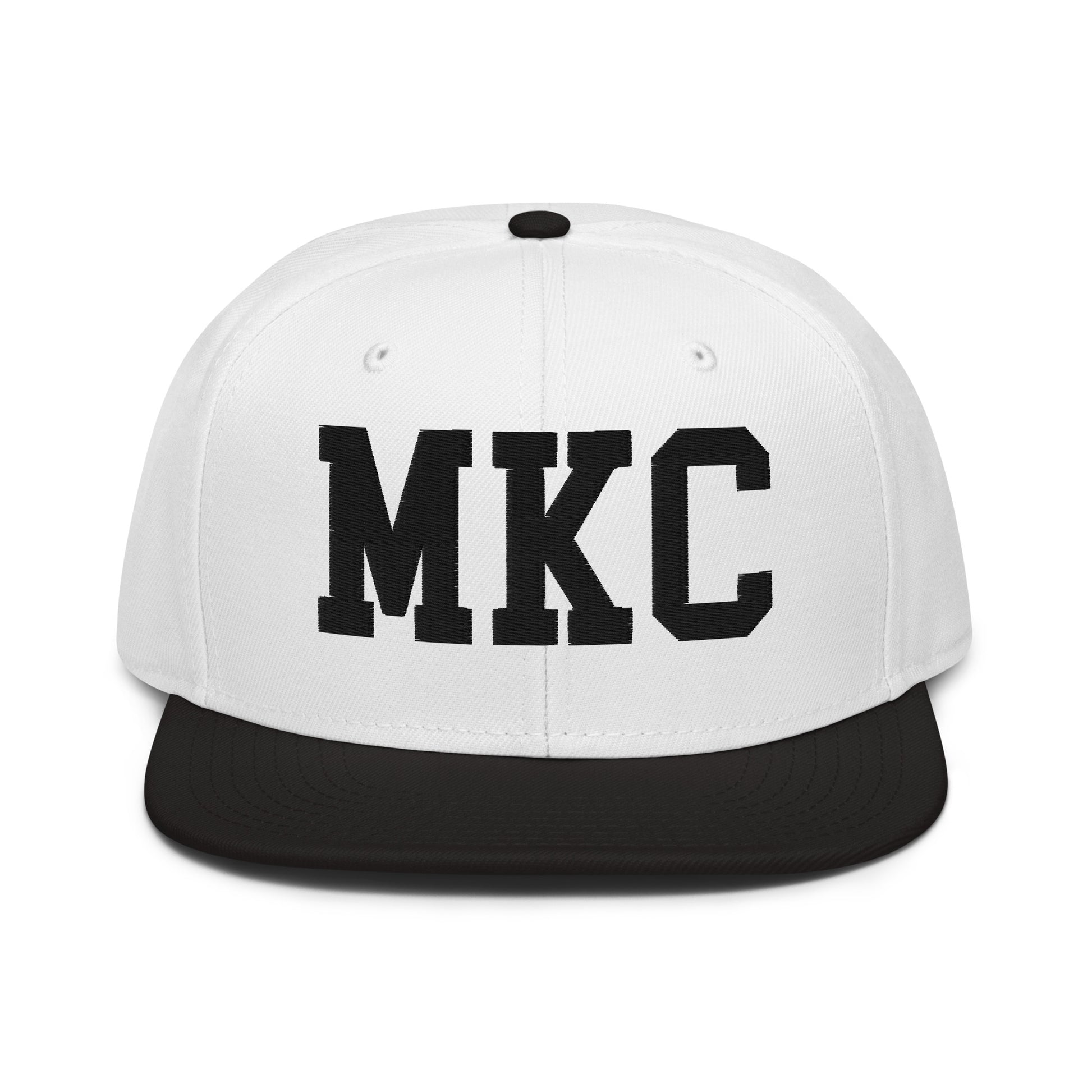 College-Style Wool-Blend Snapback Hat • Black • MKC Kansas City • YHM Designs - Image 23