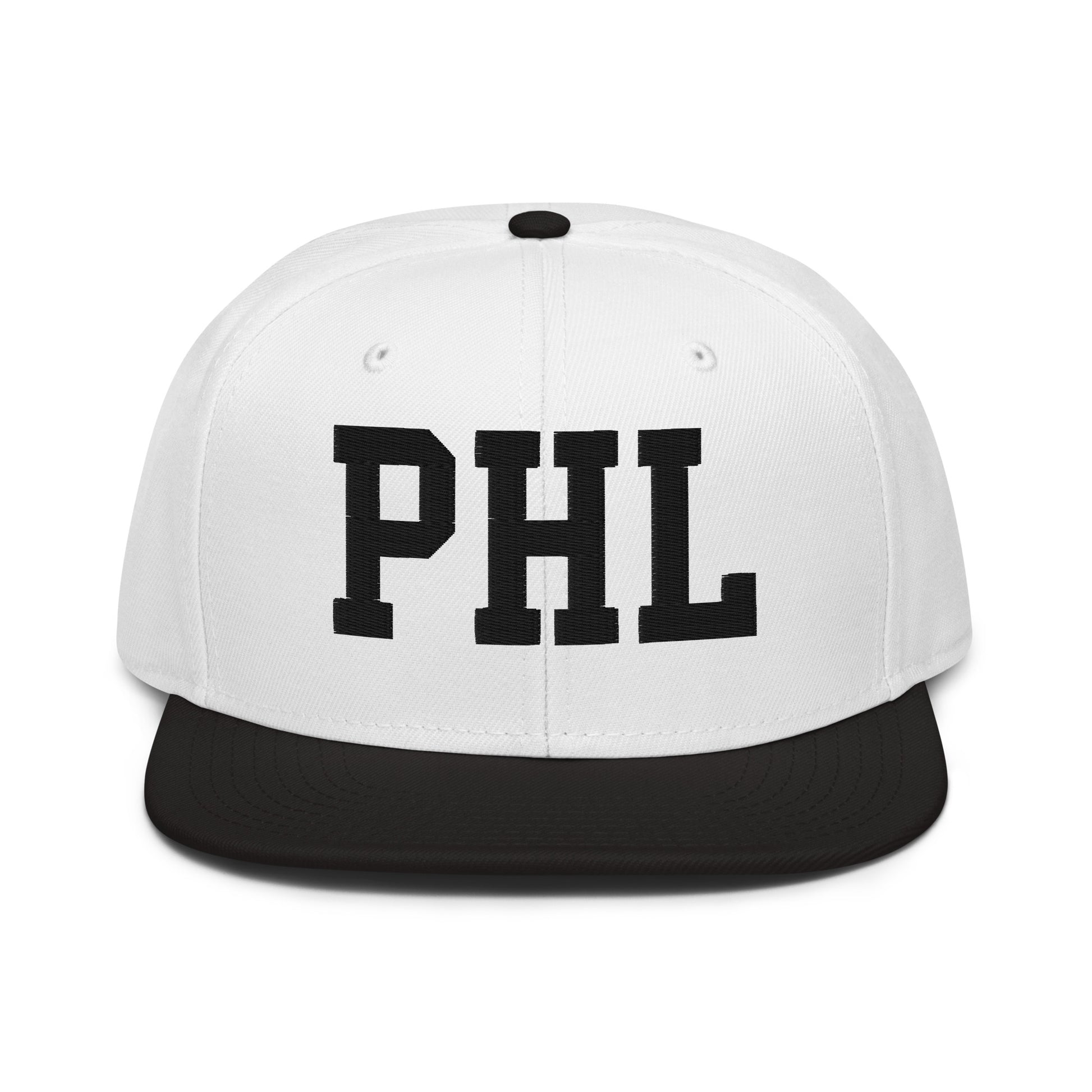 College-Style Wool-Blend Snapback Hat • Black • PHL Philadelphia • YHM Designs - Image 23