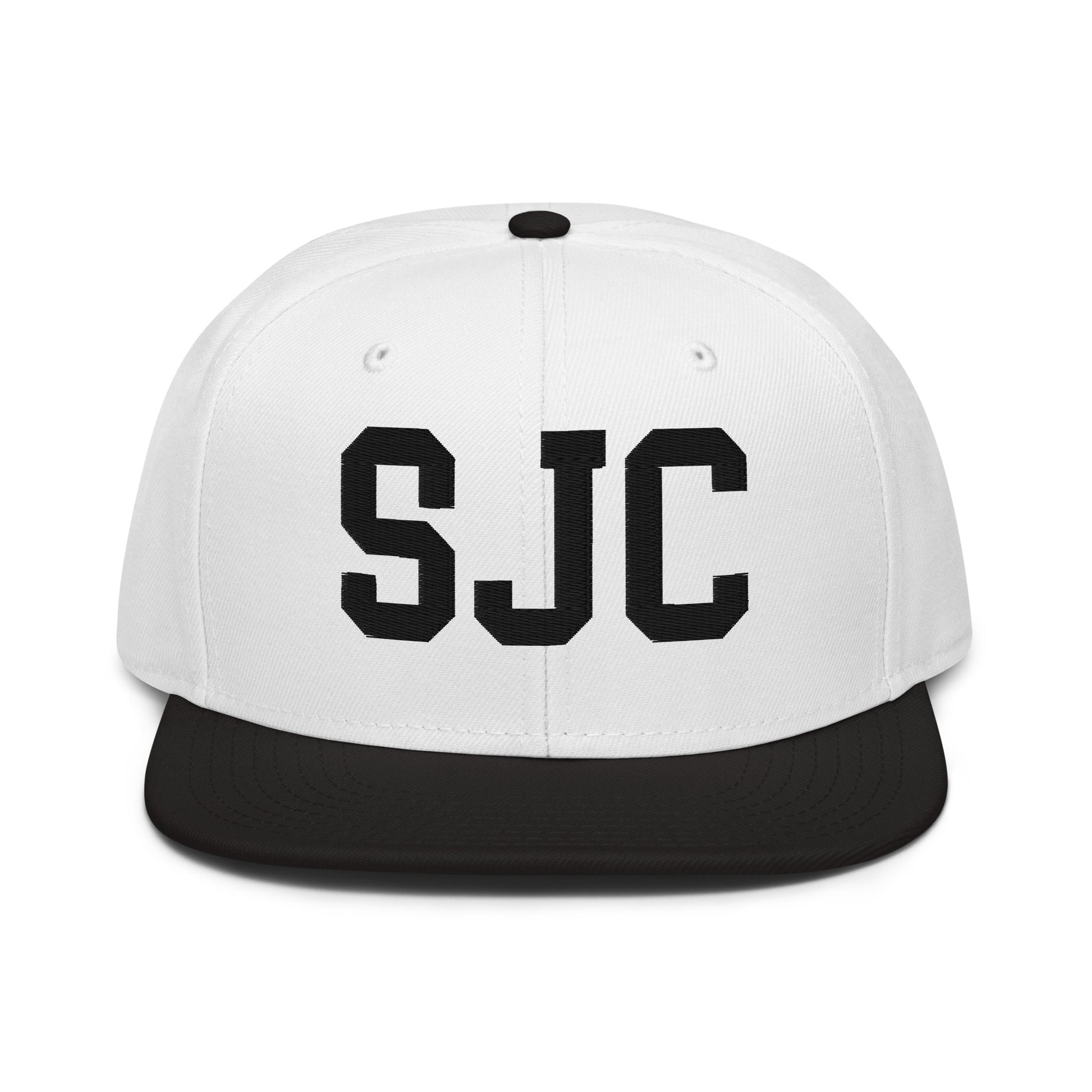 College-Style Wool-Blend Snapback Hat • Black • SJC San Jose • YHM Designs - Image 23