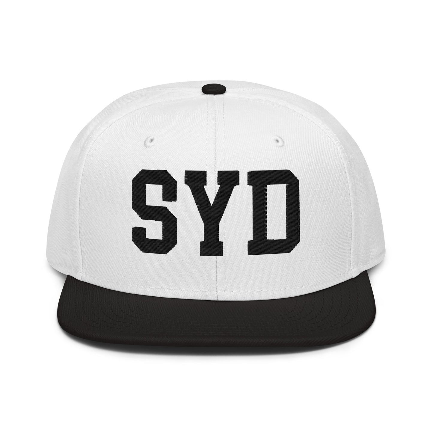 College-Style Wool-Blend Snapback Hat • Black • SYD Sydney • YHM Designs - Image 23