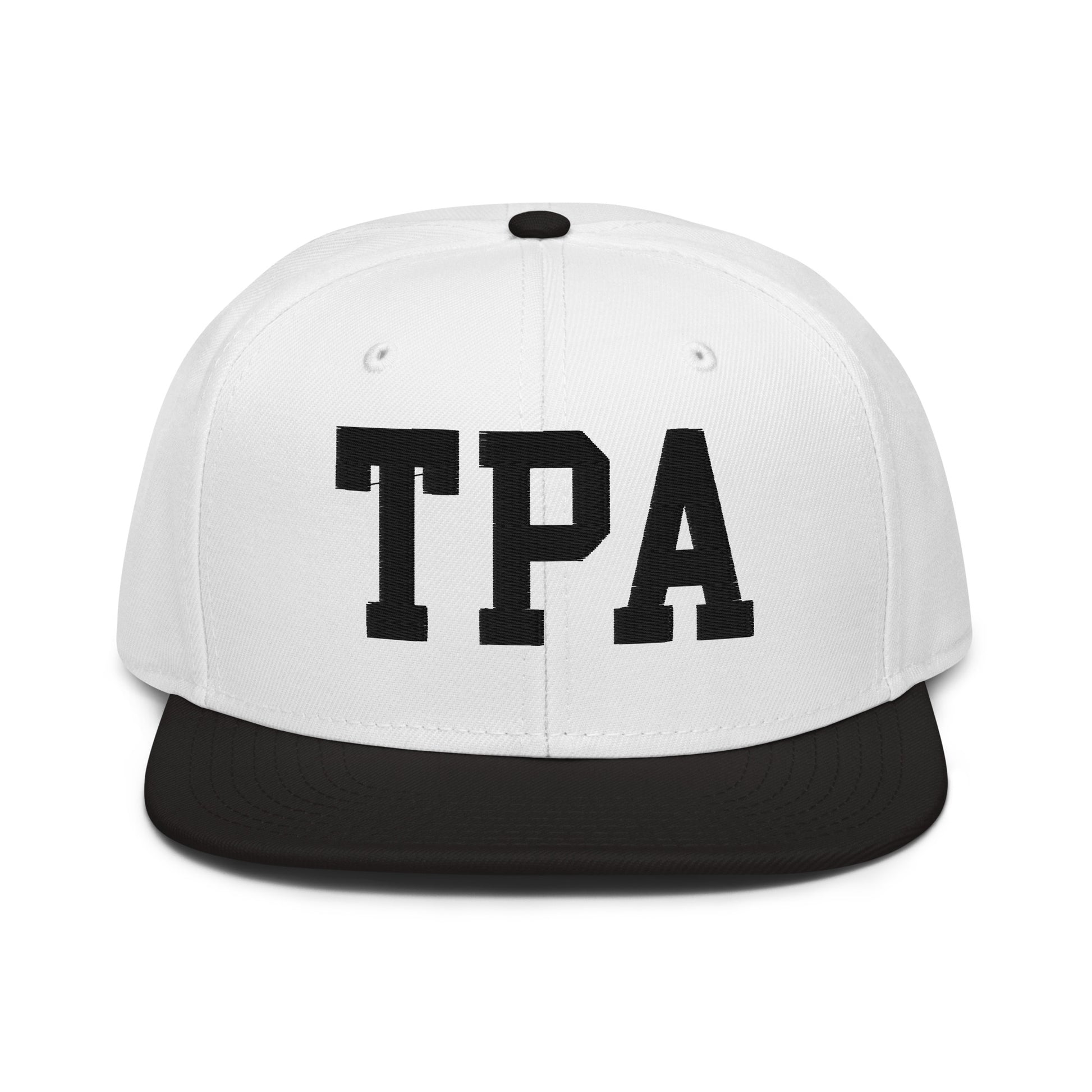 College-Style Wool-Blend Snapback Hat • Black • TPA Tampa • YHM Designs - Image 23