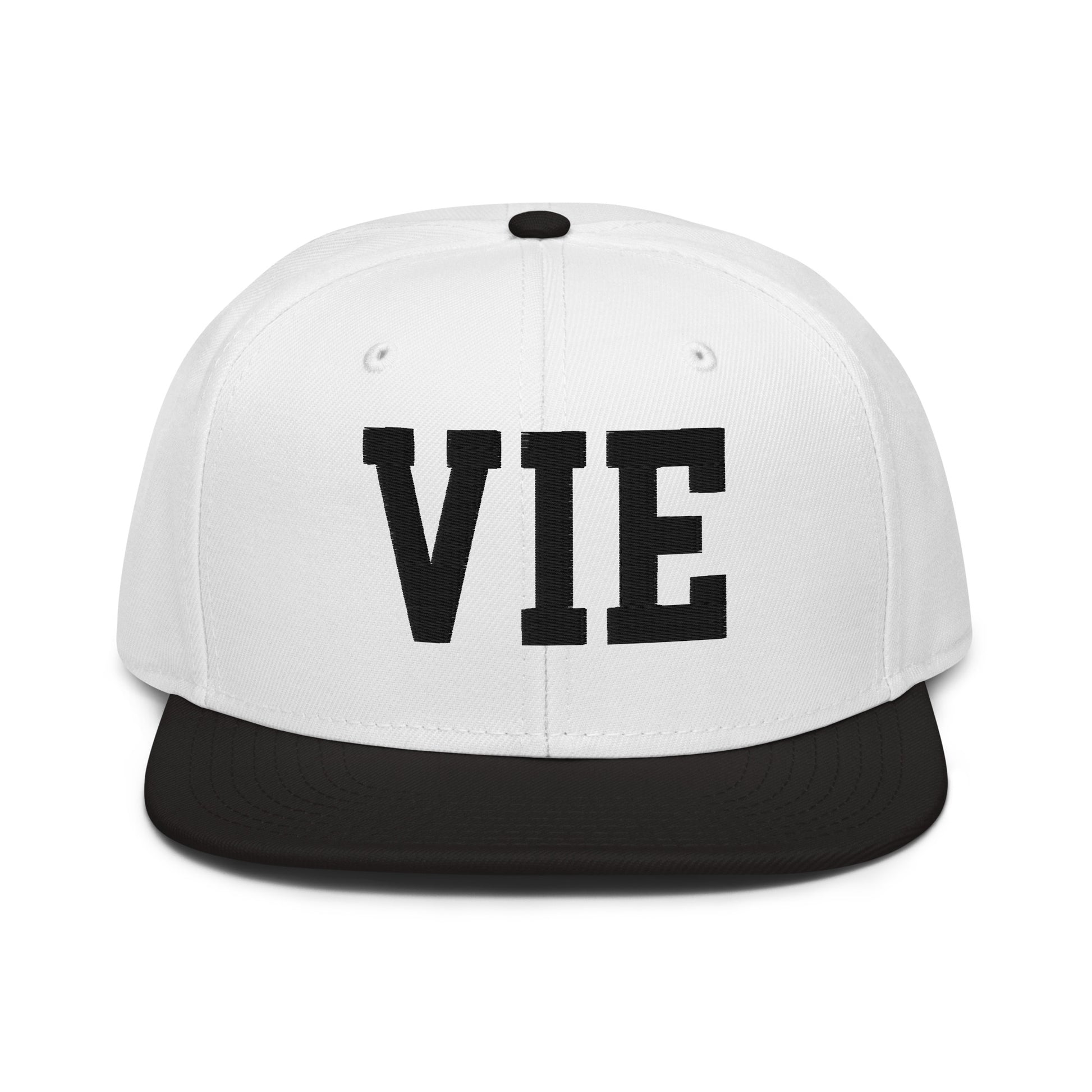 College-Style Wool-Blend Snapback Hat • Black • VIE Vienna • YHM Designs - Image 23