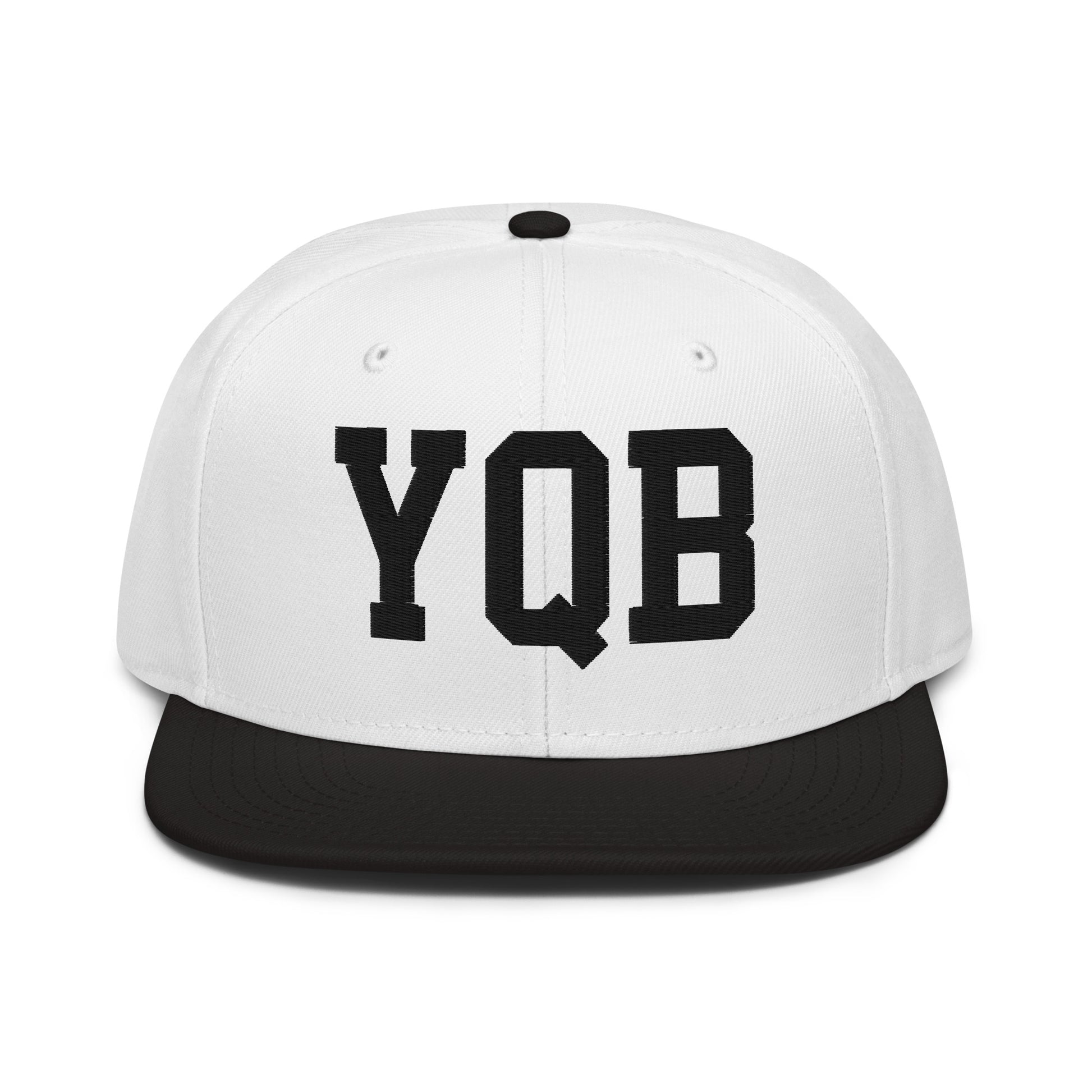 College-Style Wool-Blend Snapback Hat • Black • YQB Quebec City • YHM Designs - Image 23