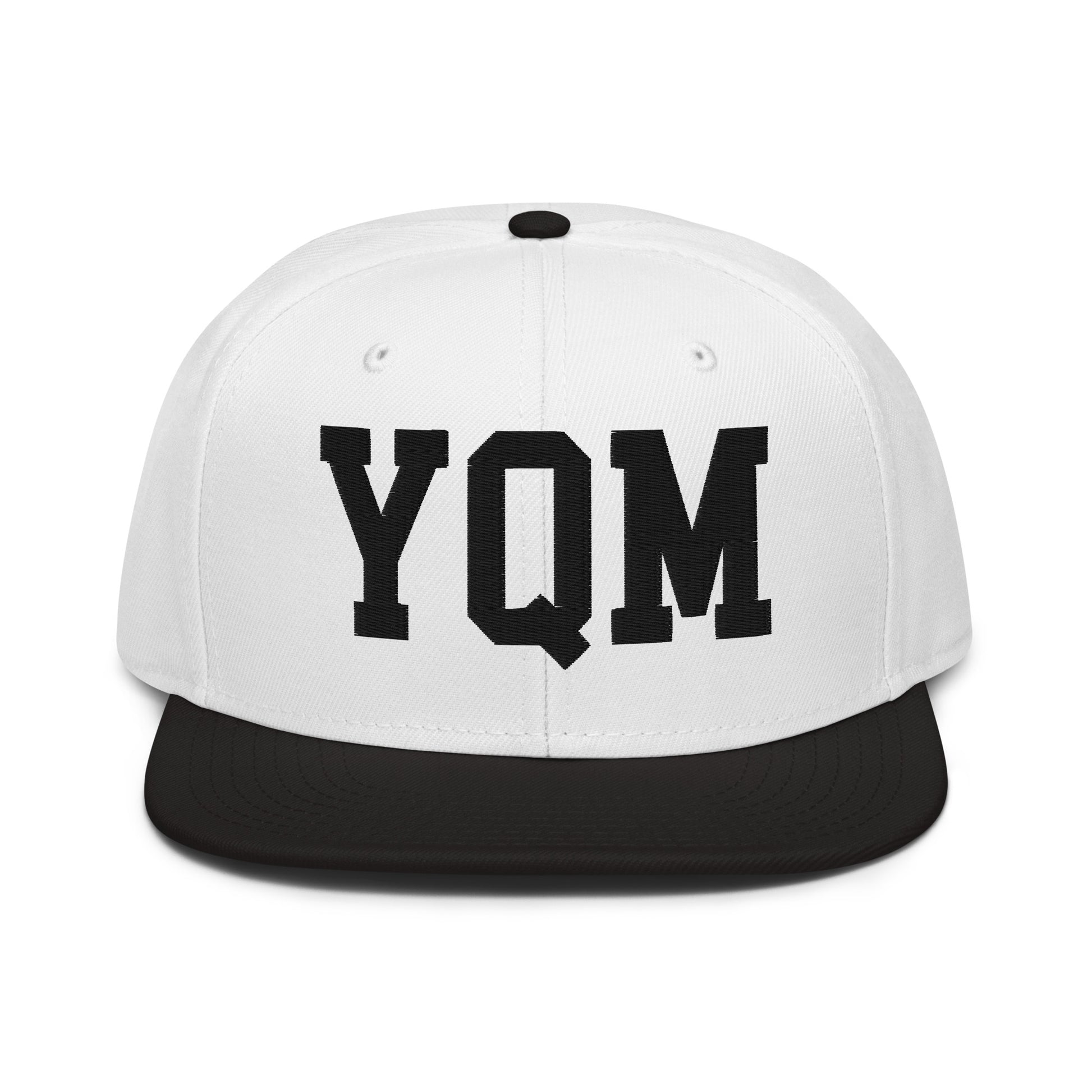 College-Style Wool-Blend Snapback Hat • Black • YQM Moncton • YHM Designs - Image 23