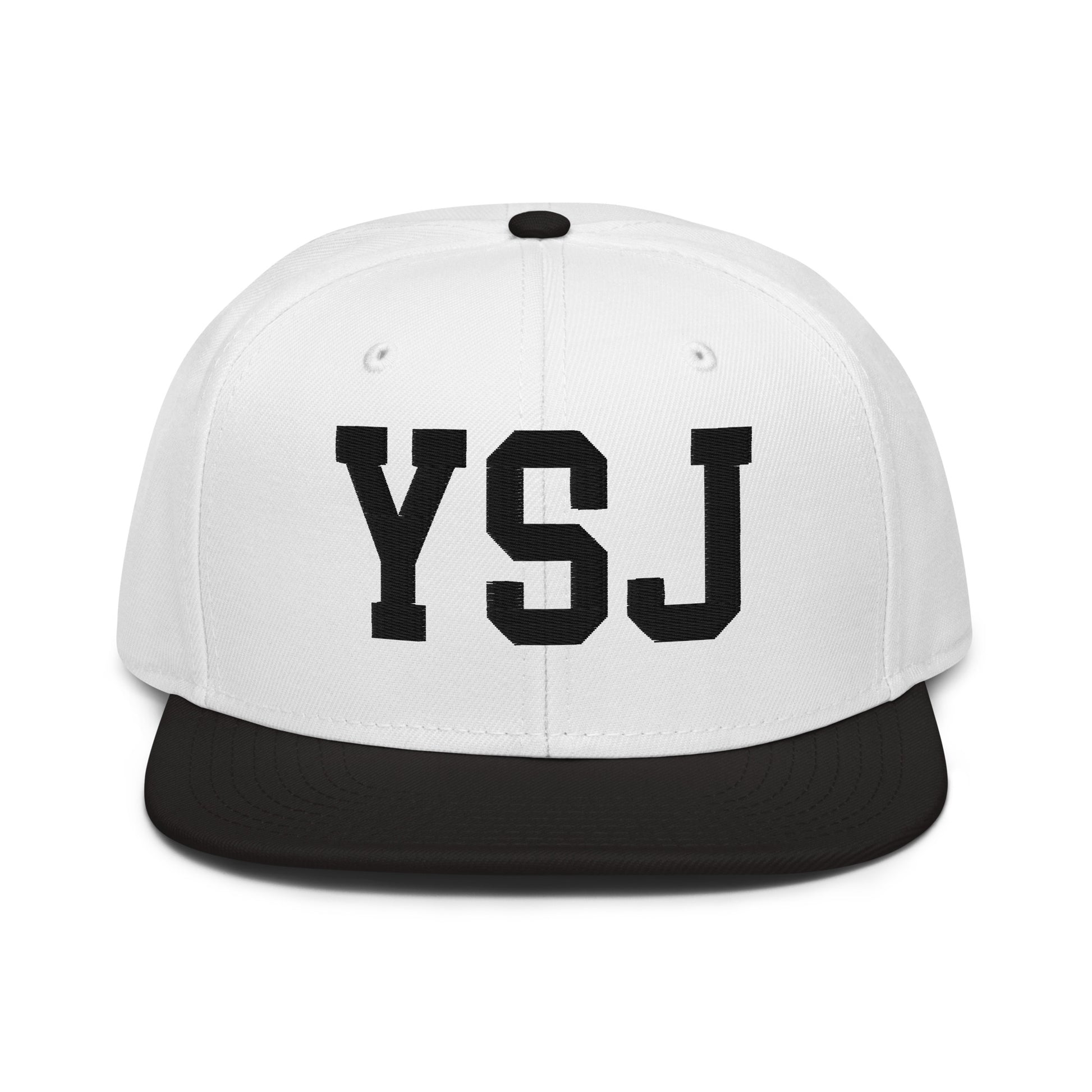 College-Style Wool-Blend Snapback Hat • Black • YSJ Saint John • YHM Designs - Image 23