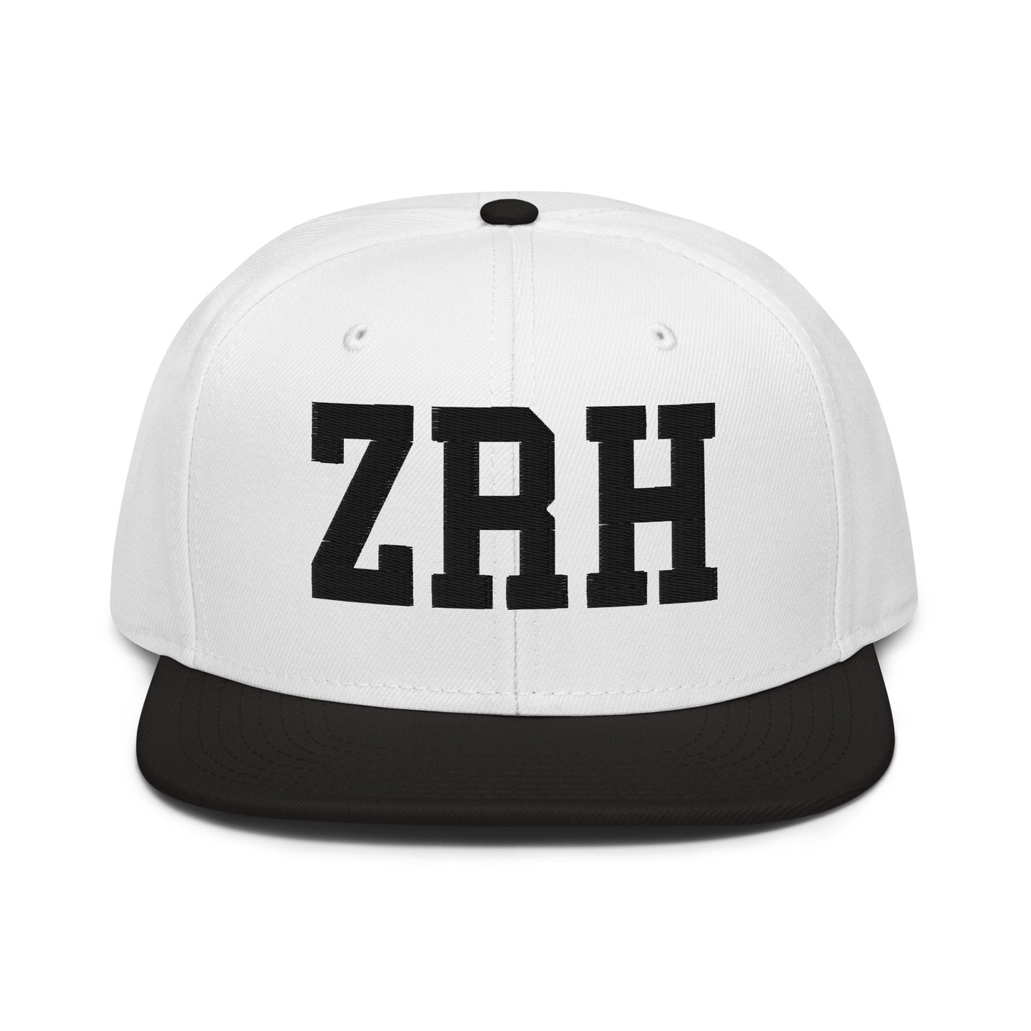 College-Style Wool-Blend Snapback Hat • Black • ZRH Zurich • YHM Designs - Image 23