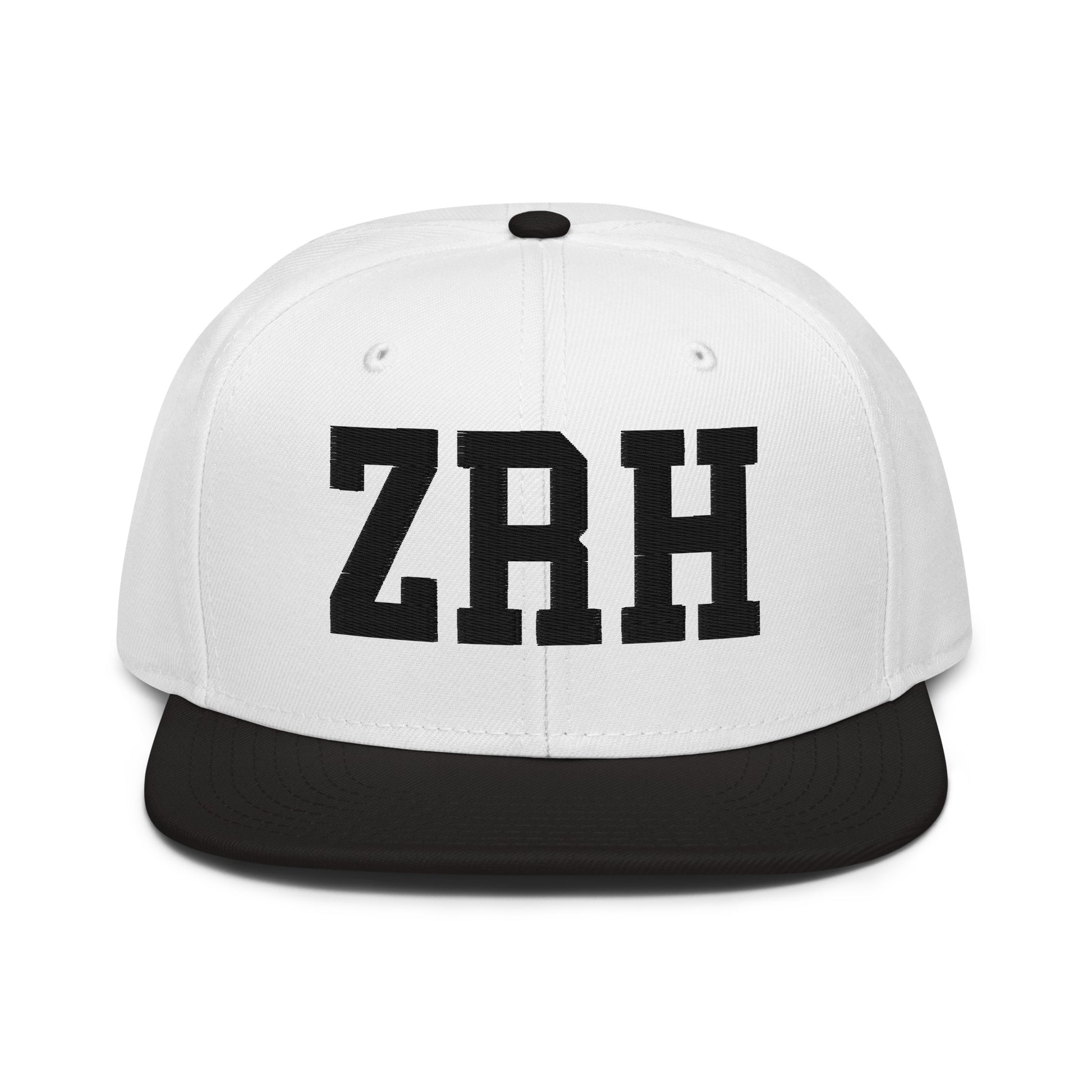College-Style Wool-Blend Snapback Hat • Black • ZRH Zurich • YHM Designs - Image 23
