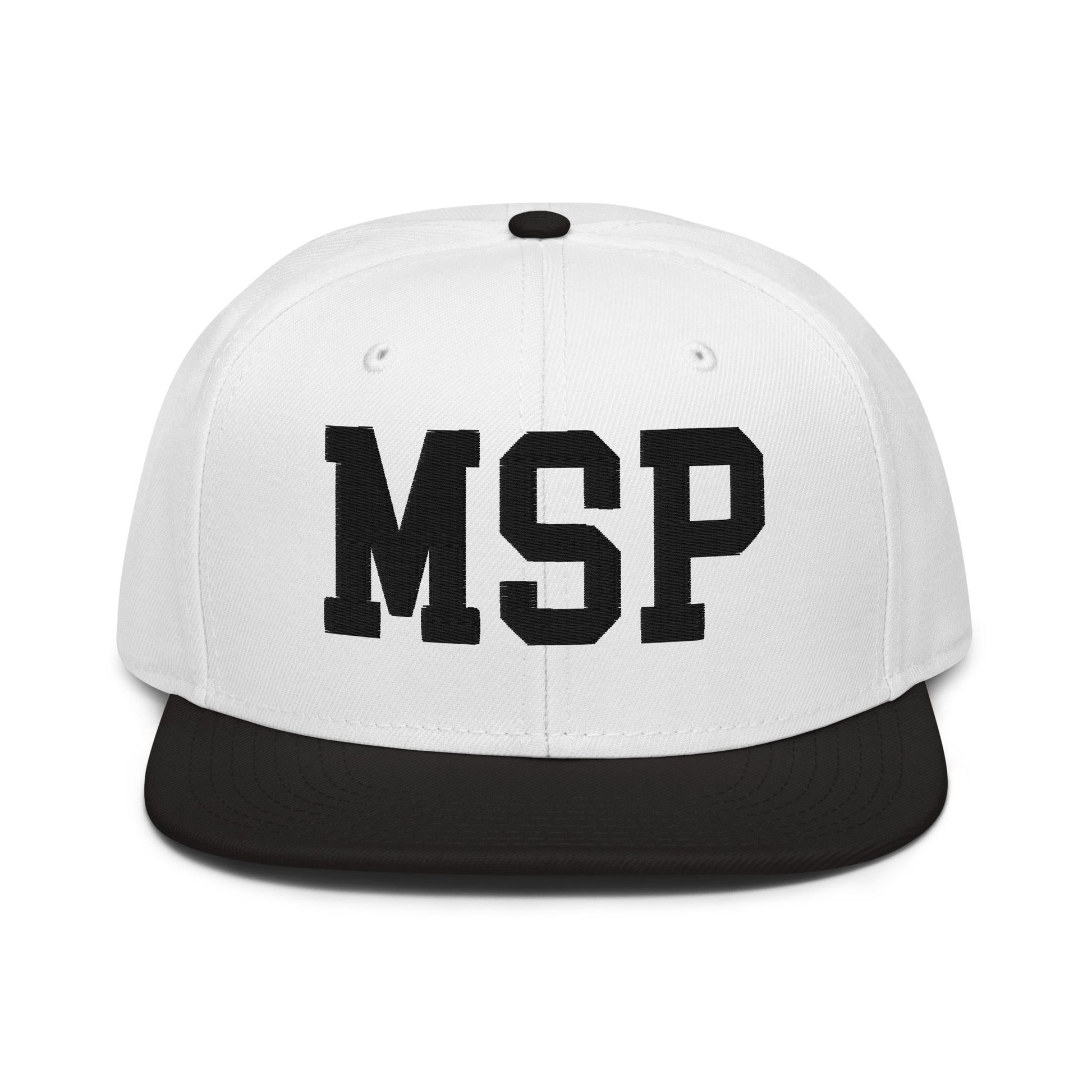 College-Style Wool-Blend Snapback Hat • Black • MSP Minneapolis • YHM Designs - Image 23