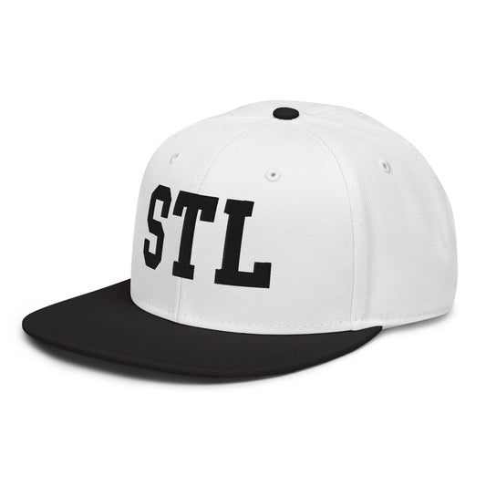 College-Style Wool-Blend Snapback Hat • Black • STL St. Louis • YHM Designs - Image 01
