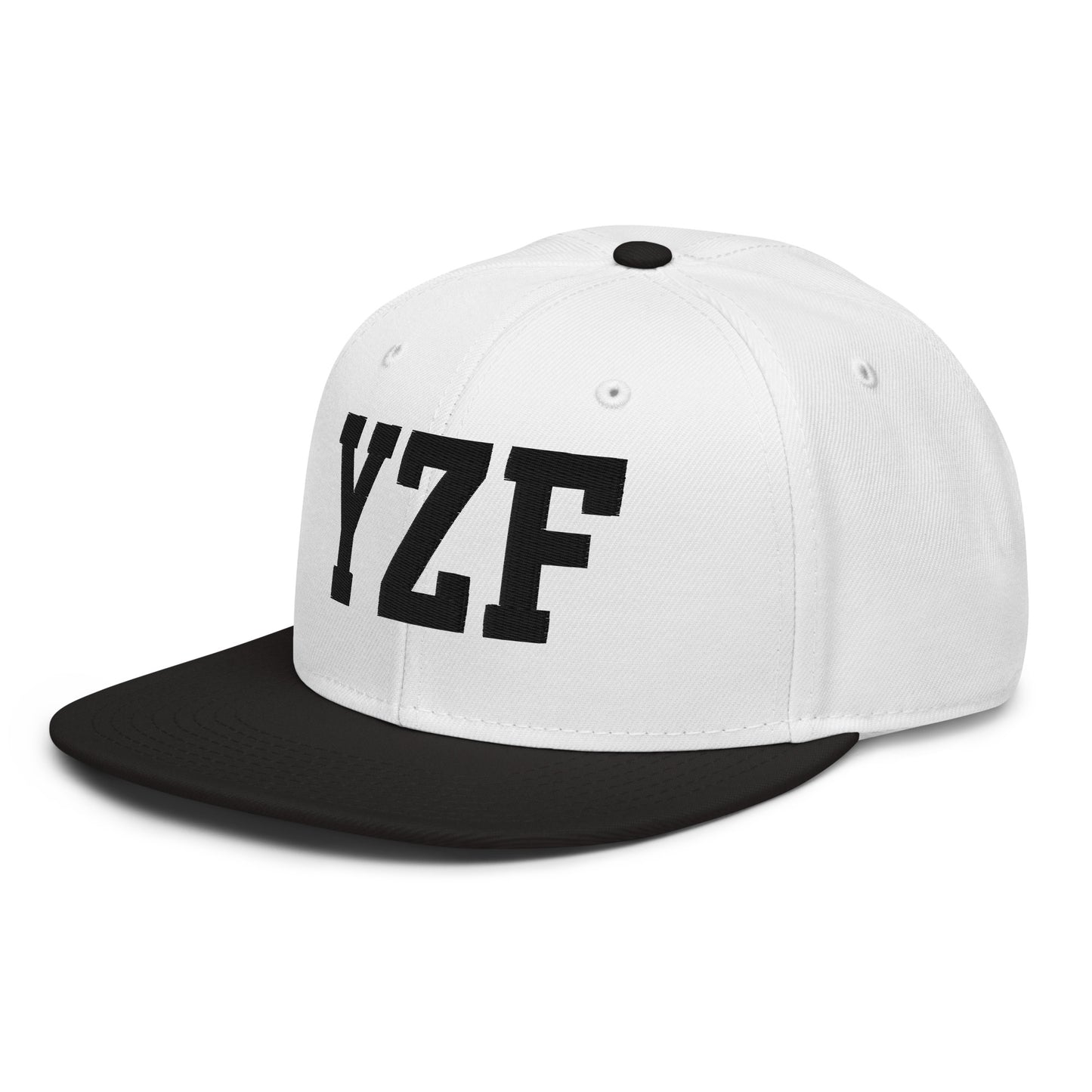 College-Style Wool-Blend Snapback Hat • Black • YZF Yellowknife • YHM Designs - Image 01