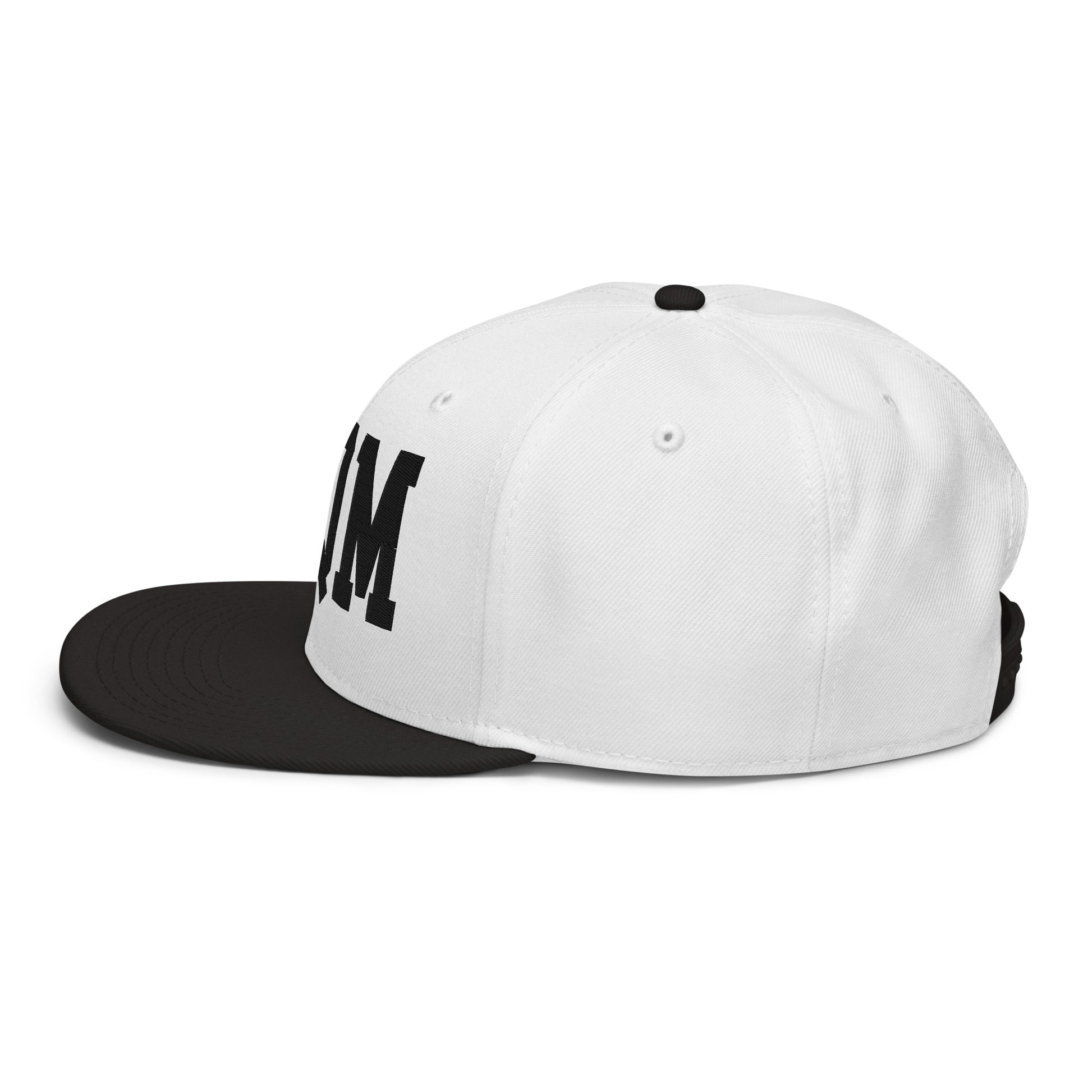 College-Style Wool-Blend Snapback Hat • Black • YQM Moncton • YHM Designs - Image 25