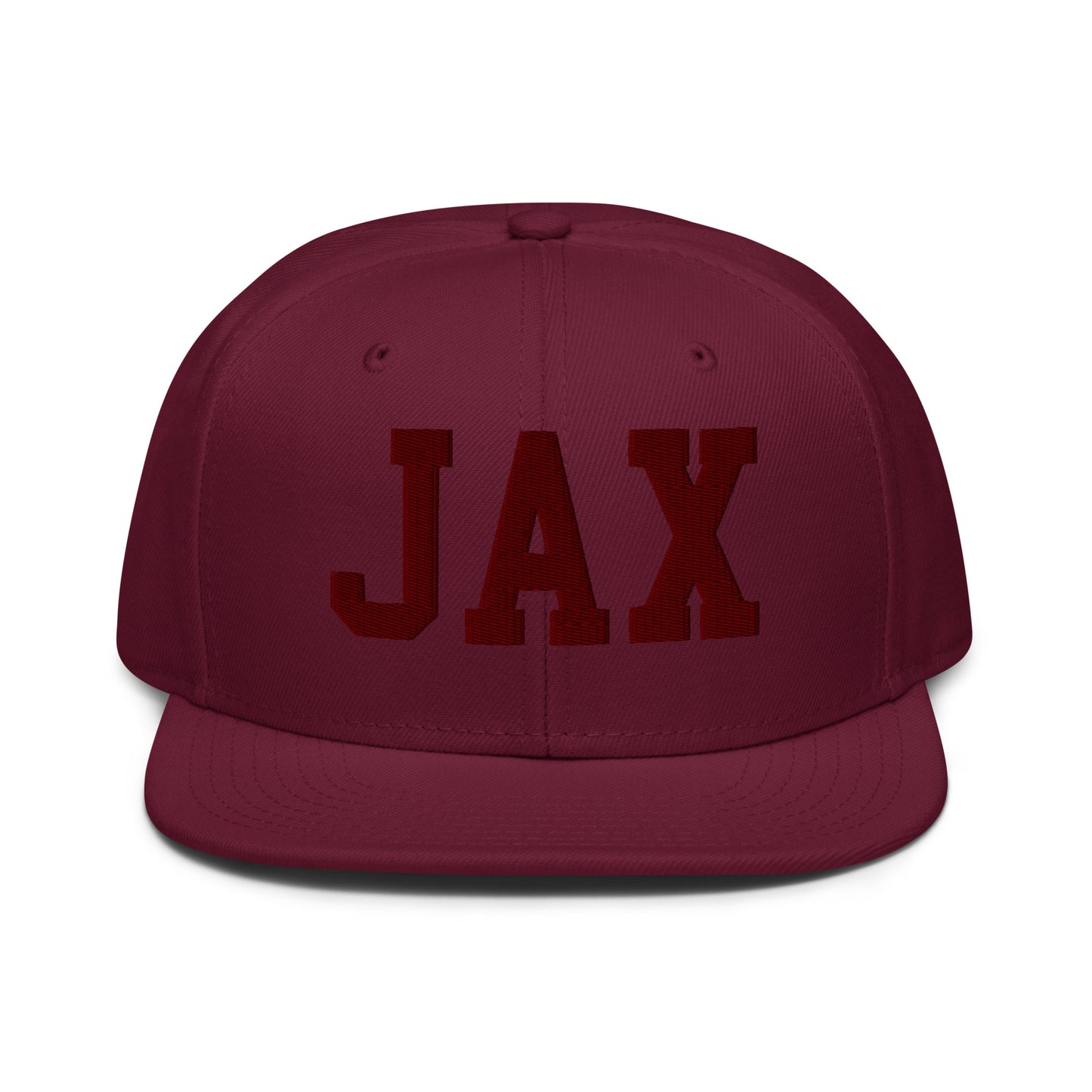 College-Style Wool-Blend Snapback Hat • Maroon • JAX Jacksonville • YHM Designs - Image 07