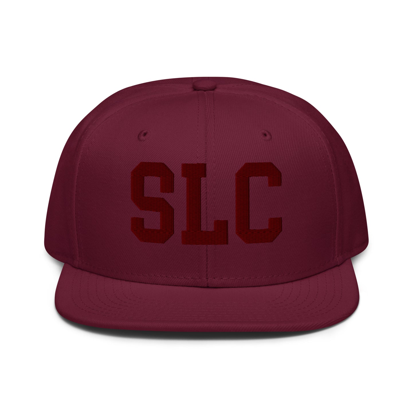 College-Style Wool-Blend Snapback Hat • Maroon • SLC Salt Lake City • YHM Designs - Image 07