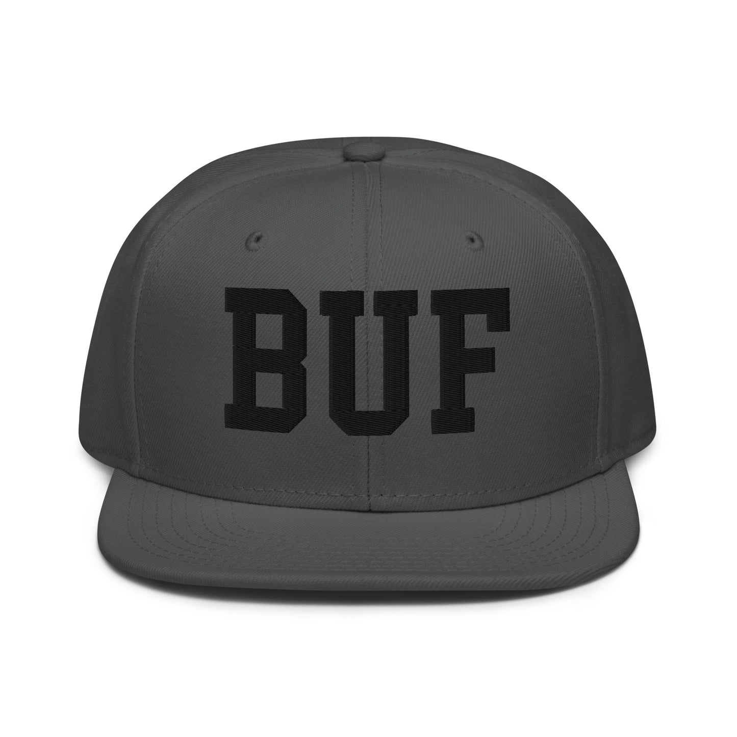 College-Style Wool-Blend Snapback Hat • Black • BUF Buffalo • YHM Designs - Image 15