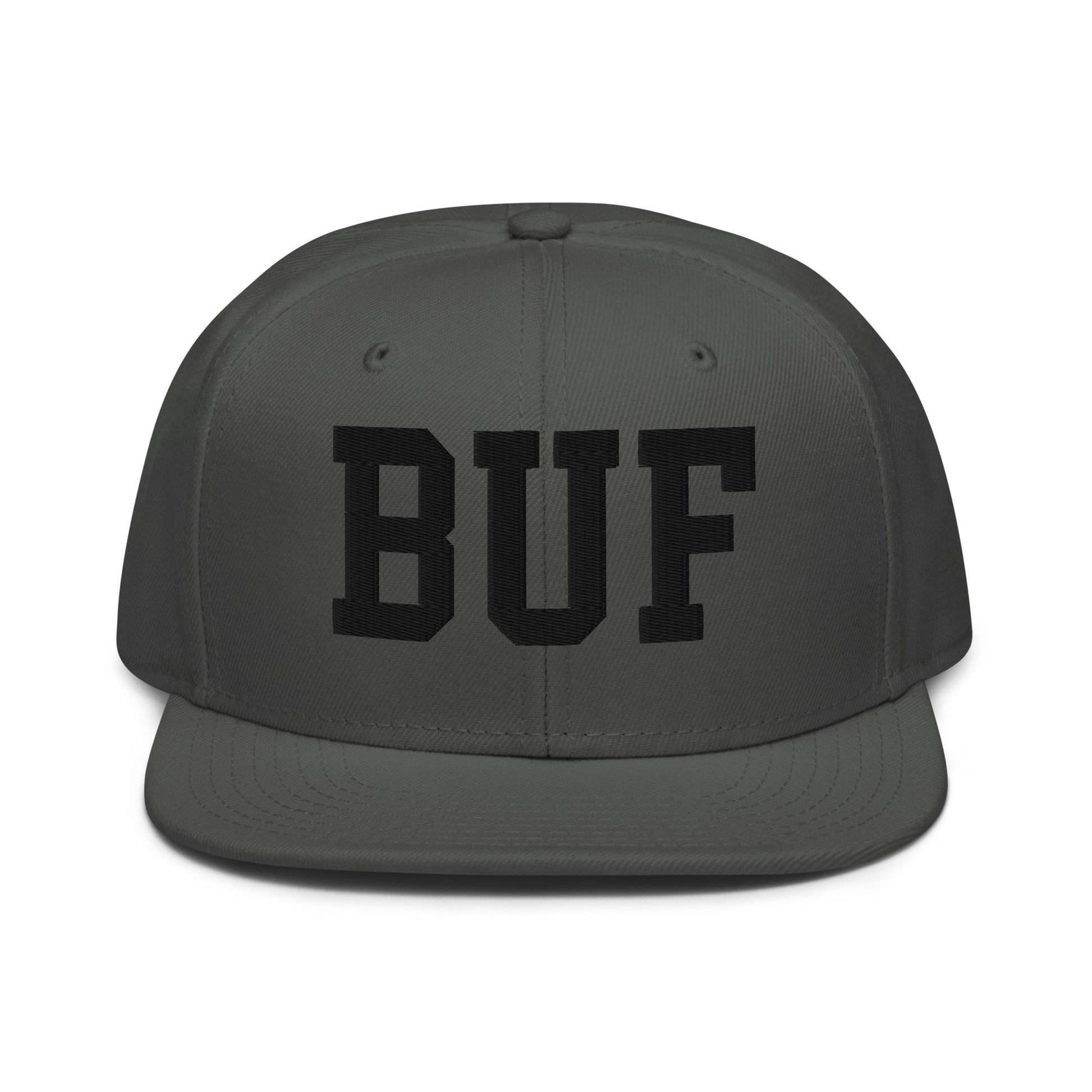 College-Style Wool-Blend Snapback Hat • Black • BUF Buffalo • YHM Designs - Image 15