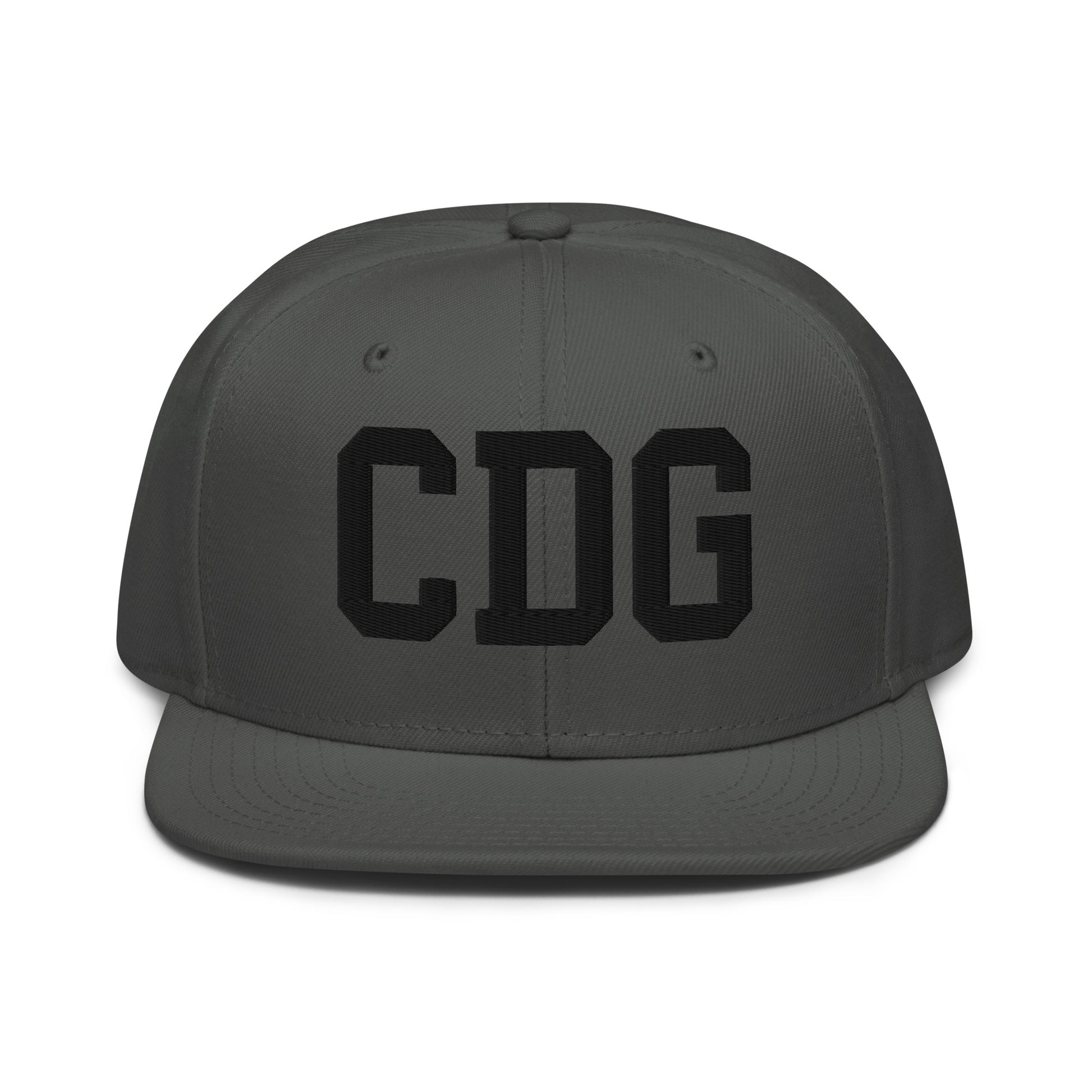 College-Style Wool-Blend Snapback Hat • Black • CDG Paris • YHM Designs - Image 15