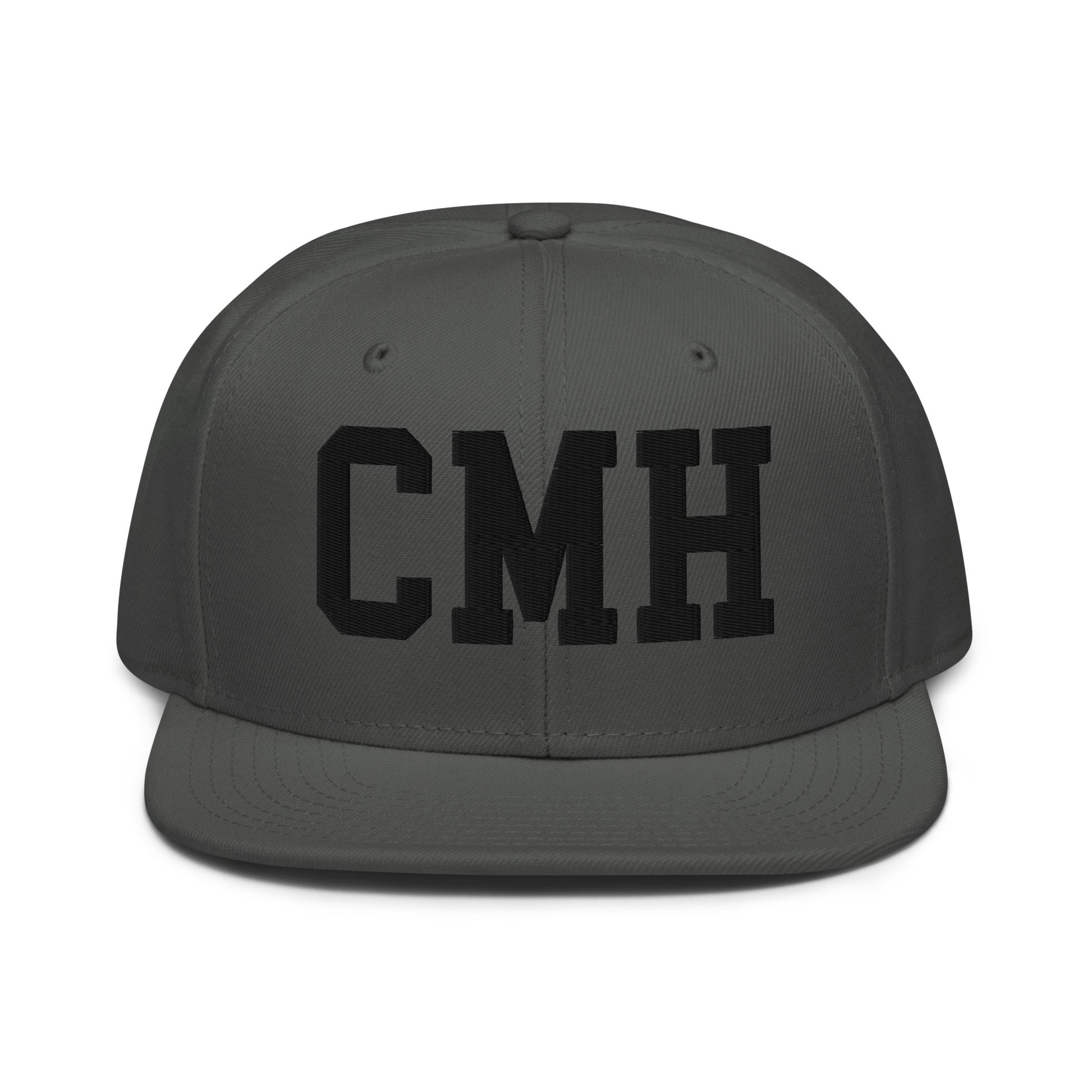 College-Style Wool-Blend Snapback Hat • Black • CMH Columbus • YHM Designs - Image 15