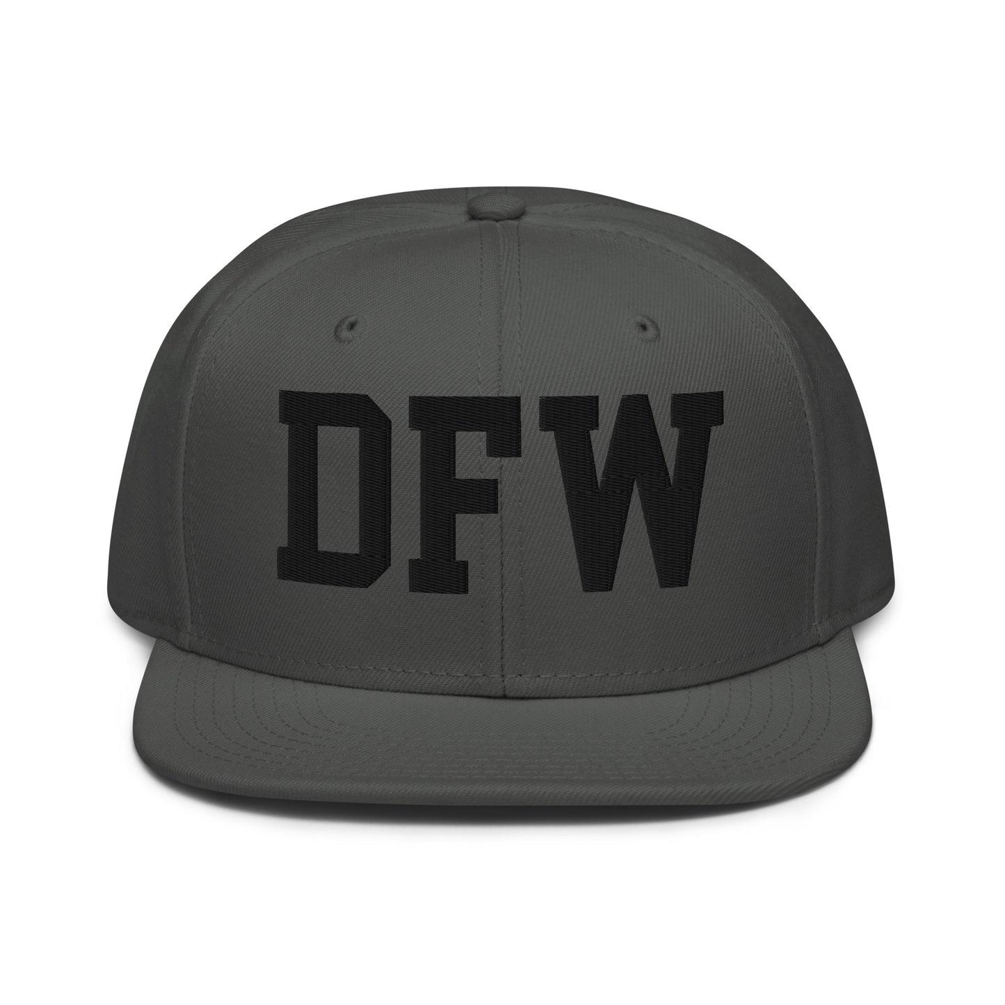 College-Style Wool-Blend Snapback Hat • Black • DFW Dallas • YHM Designs - Image 15
