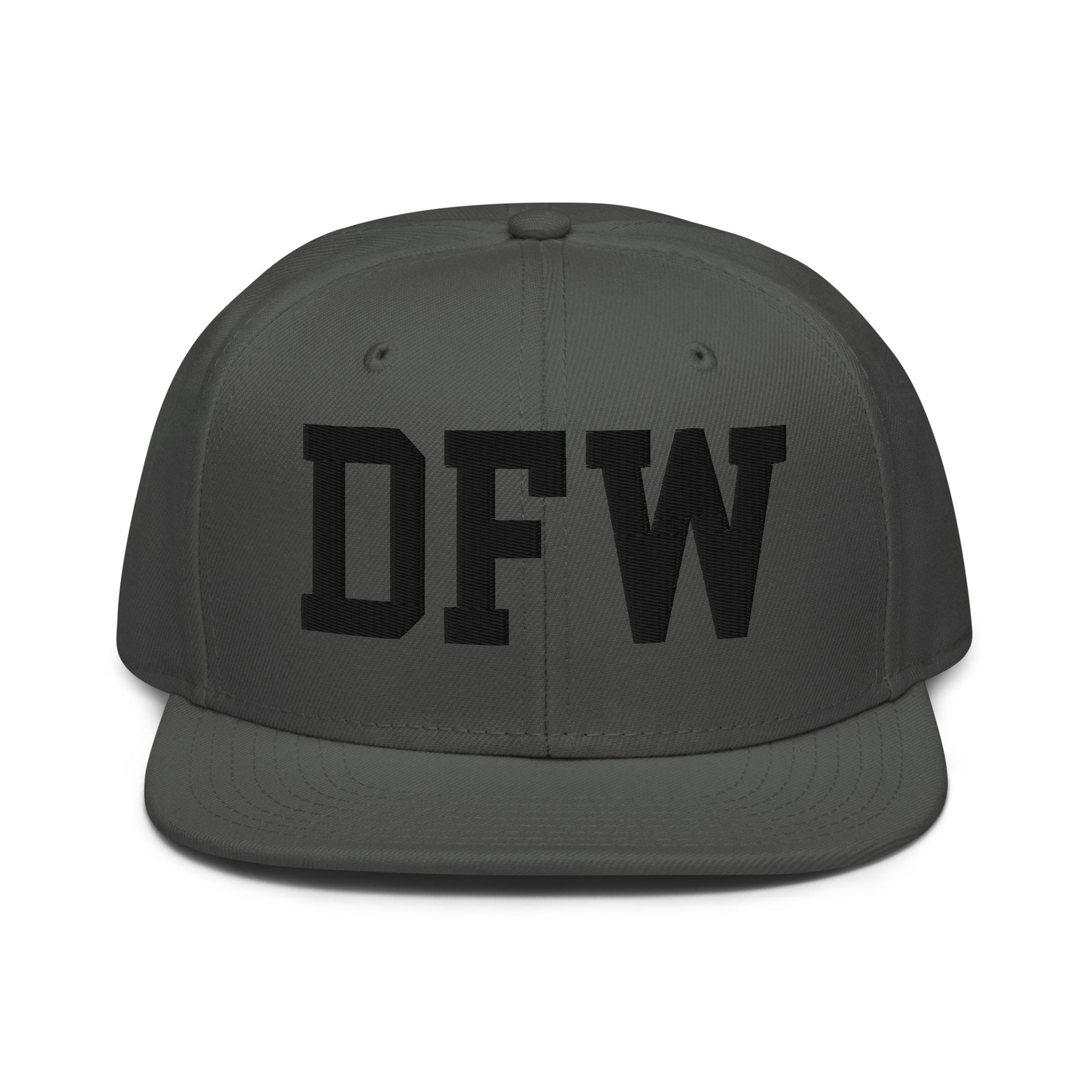 College-Style Wool-Blend Snapback Hat • Black • DFW Dallas • YHM Designs - Image 15