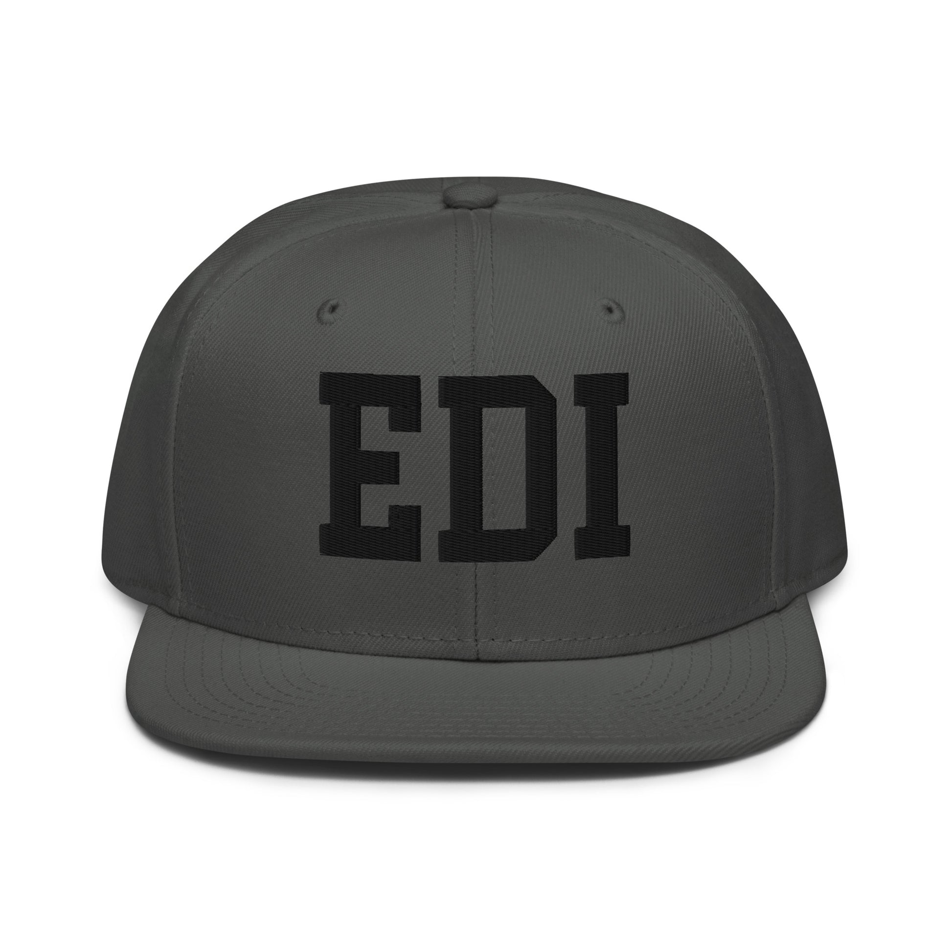 College-Style Wool-Blend Snapback Hat • Black • EDI Edinburgh • YHM Designs - Image 15